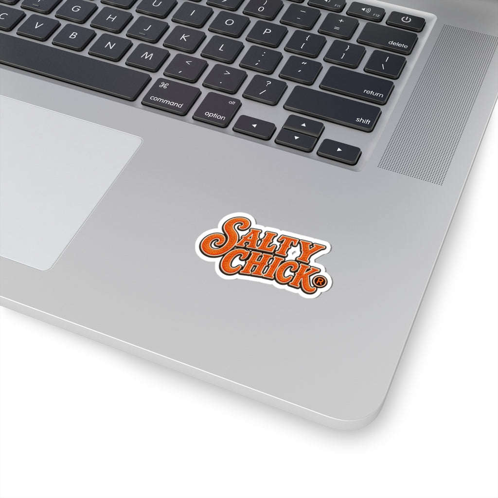 Salty Chick Orange Lettering Kiss-Cut Vinyl Sticker
