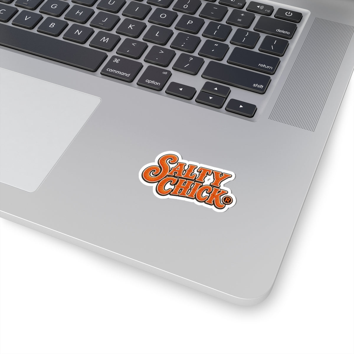 Salty Chick Orange Lettering Kiss-Cut Vinyl Sticker