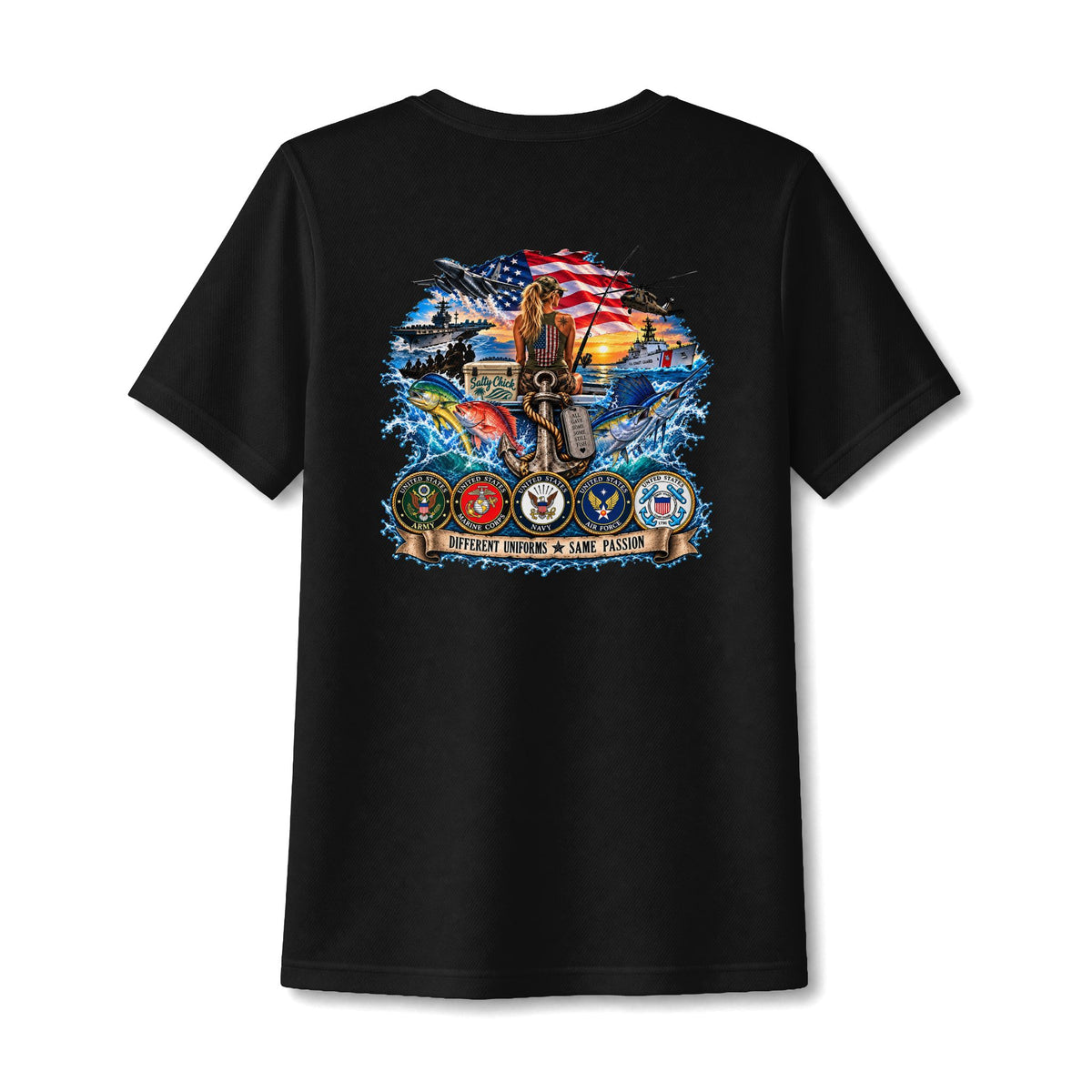 Women's PosiCharge RacerMesh Military Services V-Neck Tee