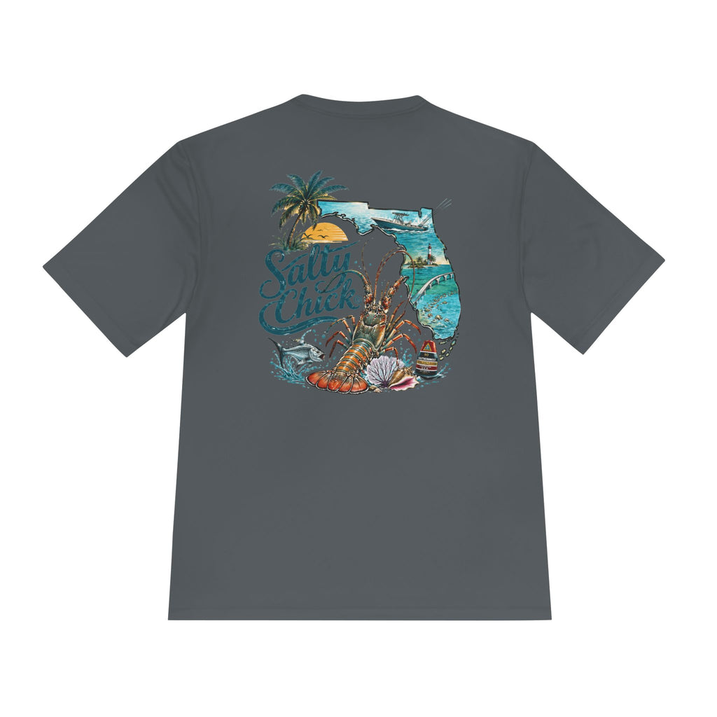 Salty Chick Lobster Life Moisture Wicking Tee – Fishing
