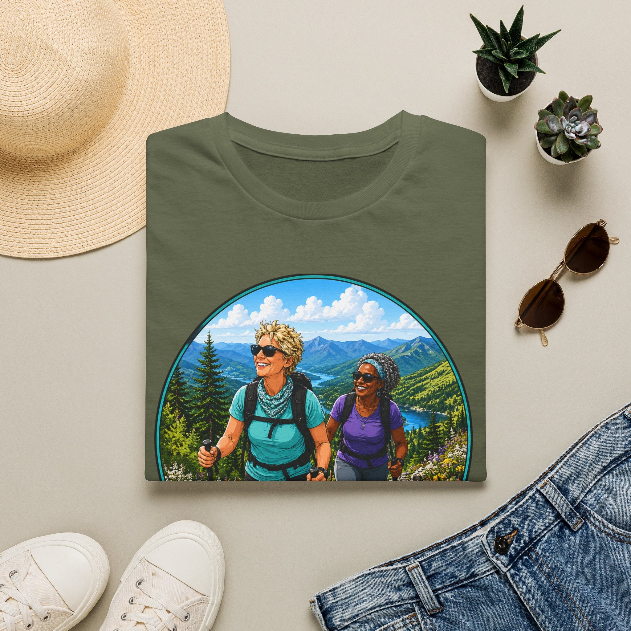 Salty Chick Summit Seeker Cotton Tee – Mountain Biking & Trails