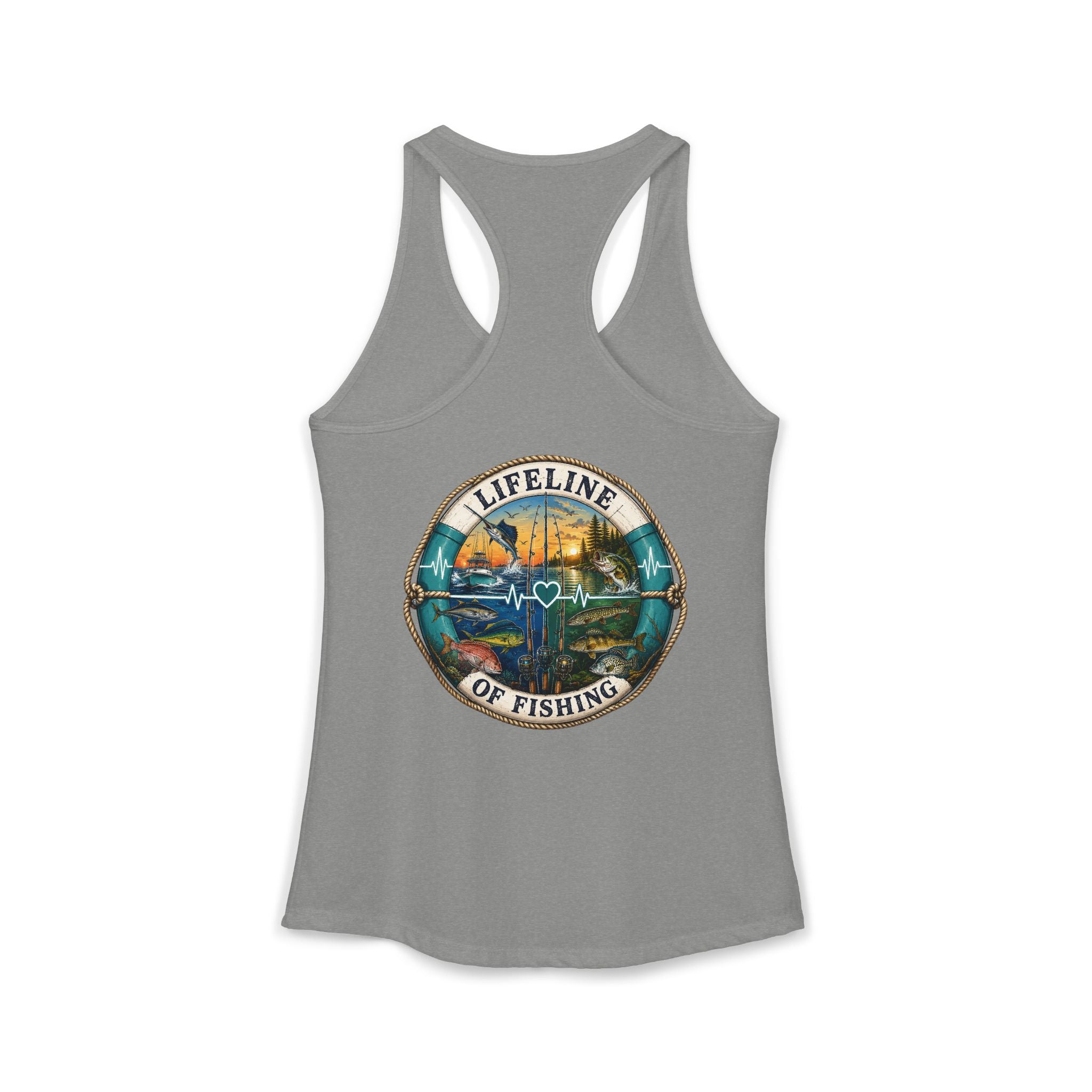 Performance Racerback Tank-Lifeline of fishing