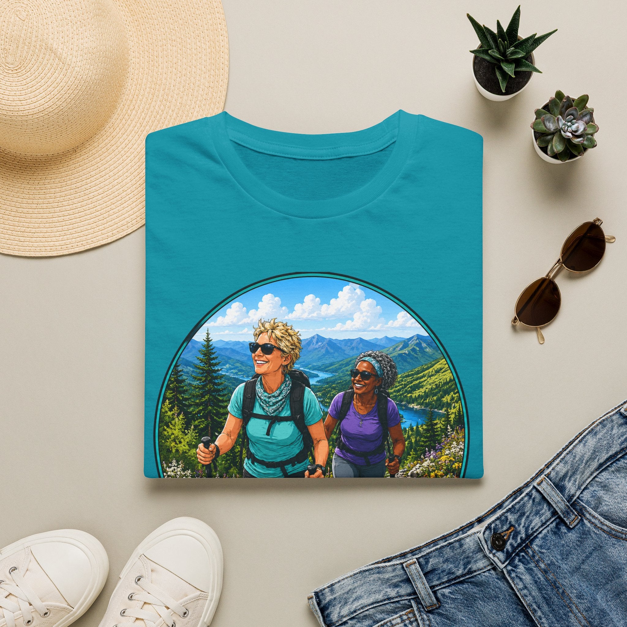 Salty Chick Summit Seeker Cotton Tee – Mountain Biking & Trails
