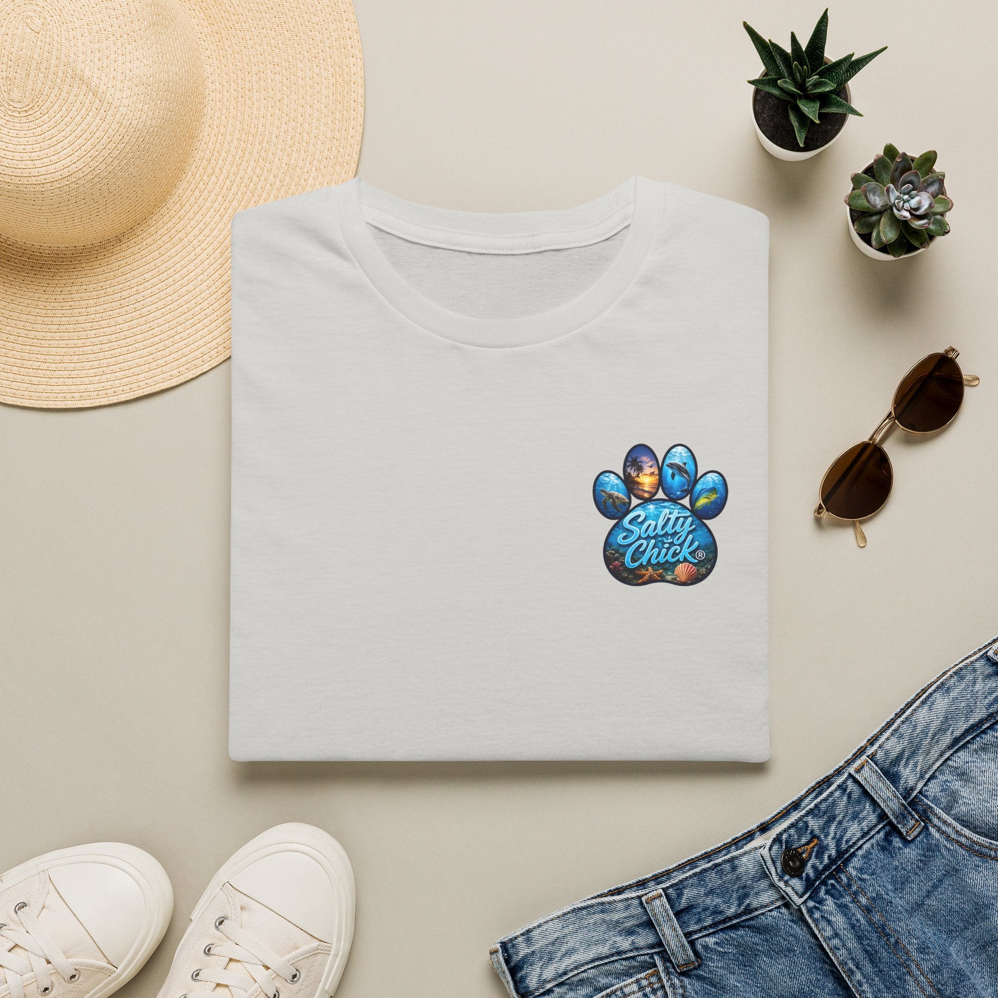Salty Chick Dog Paws Cotton Tee – Coastal Life