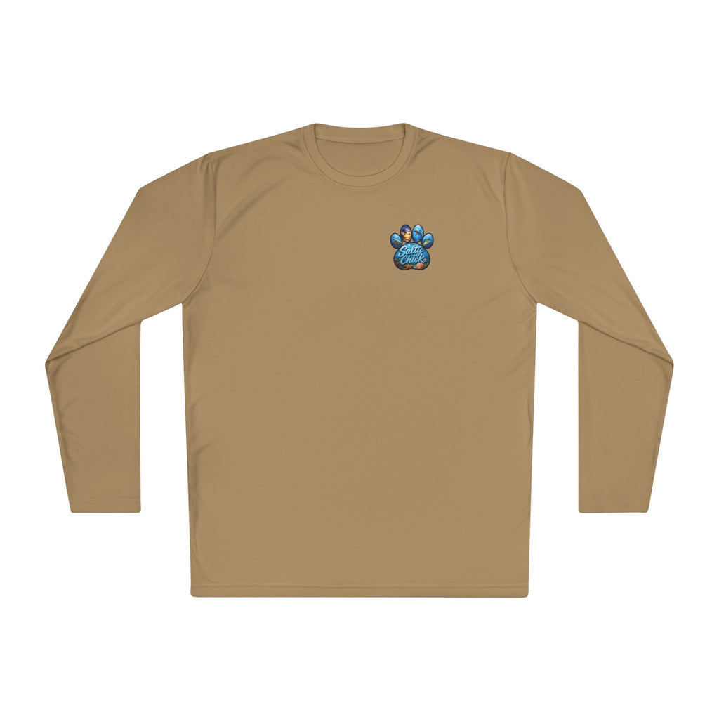 Unisex Moisture Wicking Long Sleeve- Paw me to the Ocean