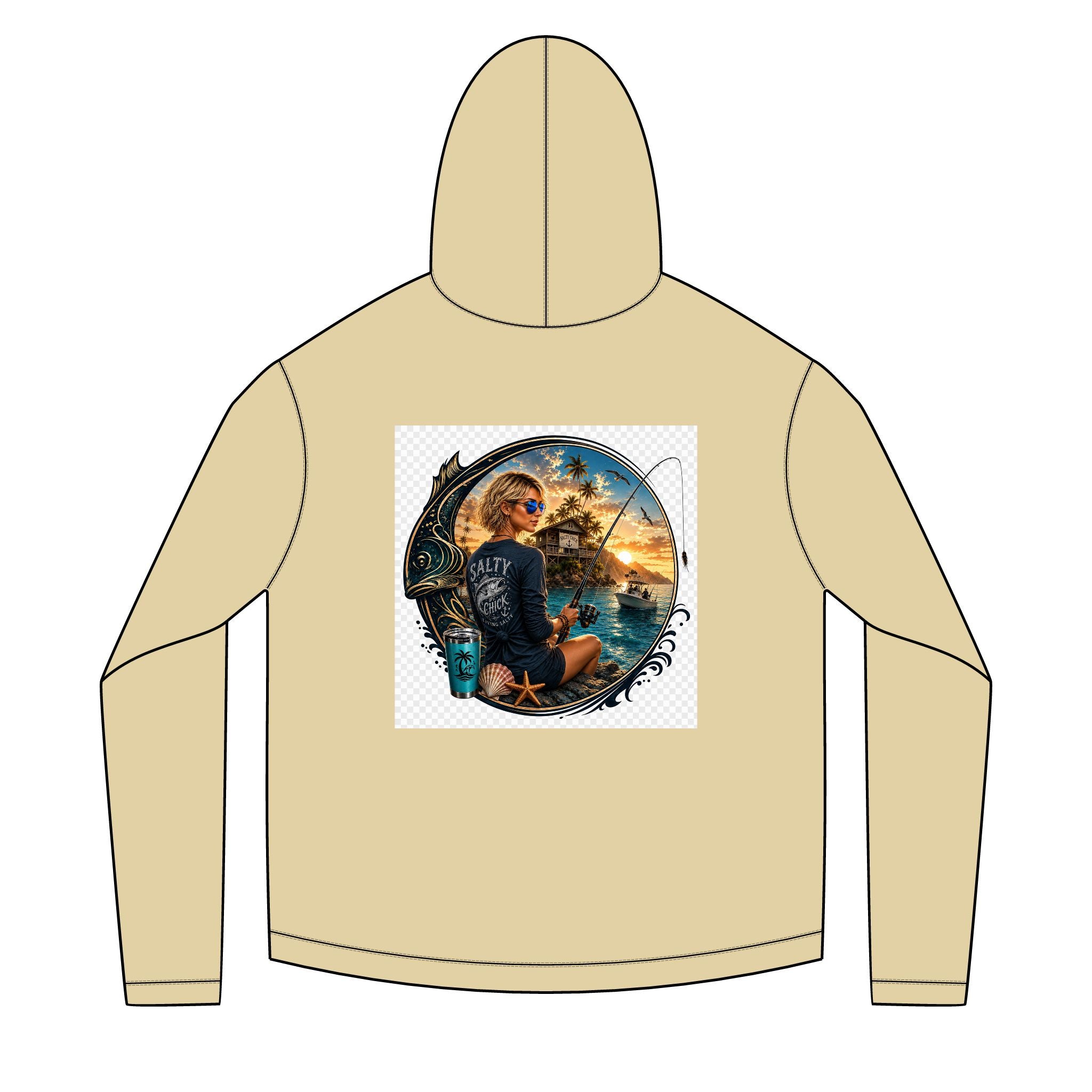 Salty Chick Blonde Angler Long Sleeve Solar Hoodie – Fishing