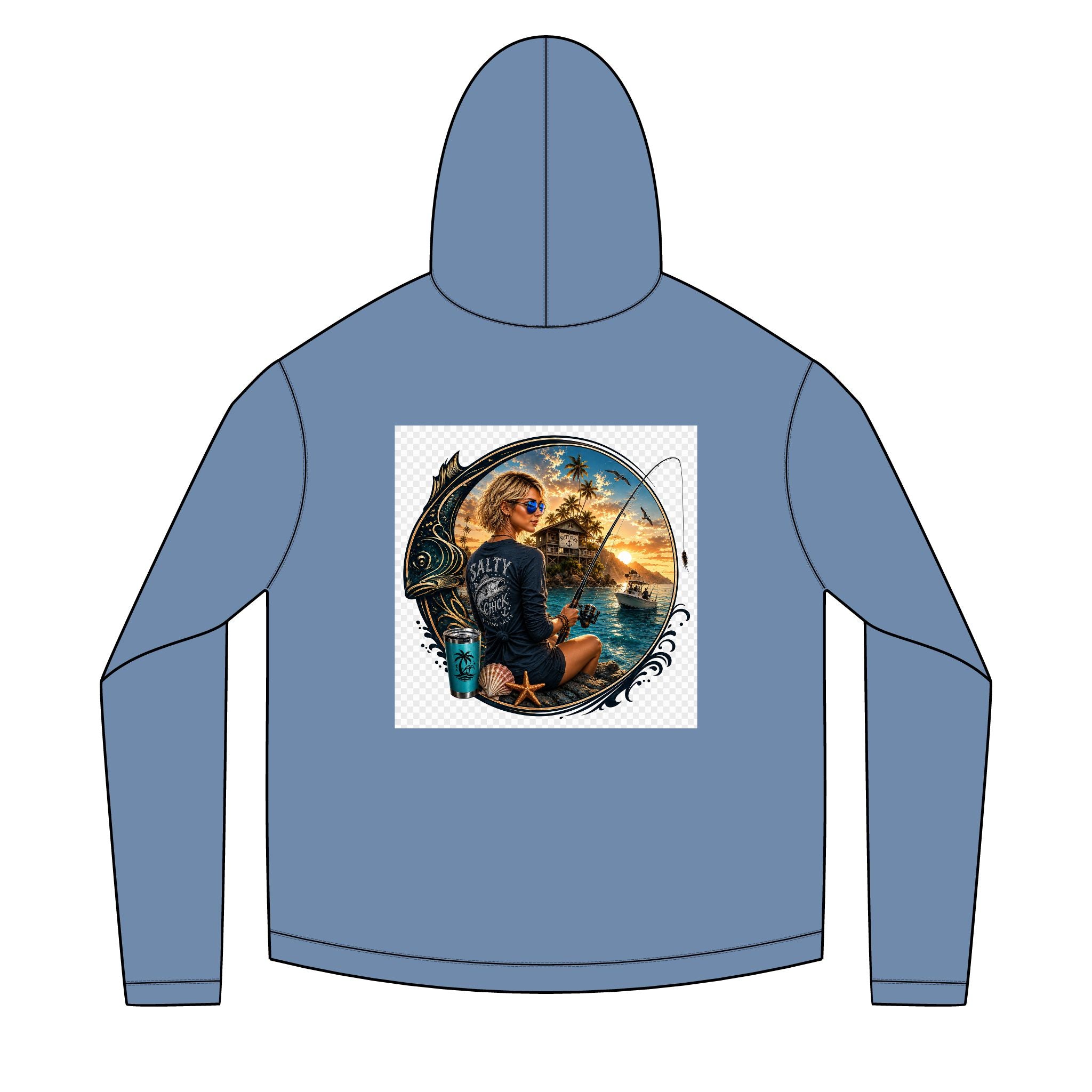 Salty Chick Blonde Angler Long Sleeve Solar Hoodie – Fishing