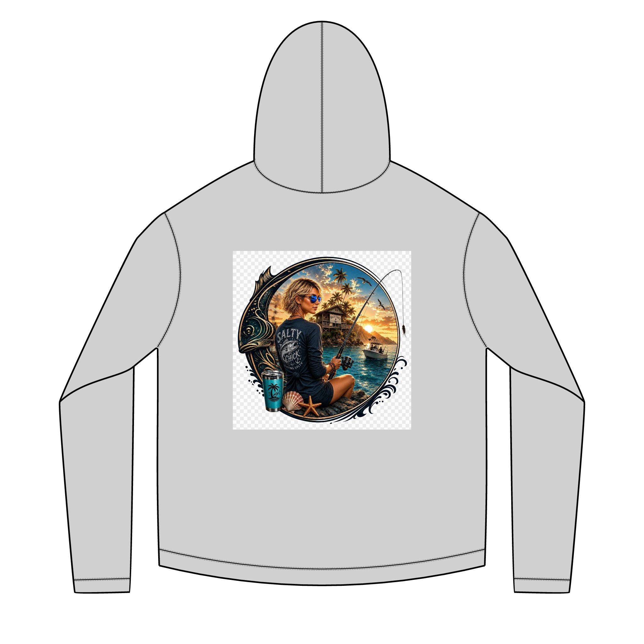 Salty Chick Blonde Angler Long Sleeve Solar Hoodie – Fishing