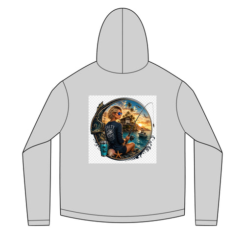 Salty Chick Blonde Angler Long Sleeve Solar Hoodie – Fishing