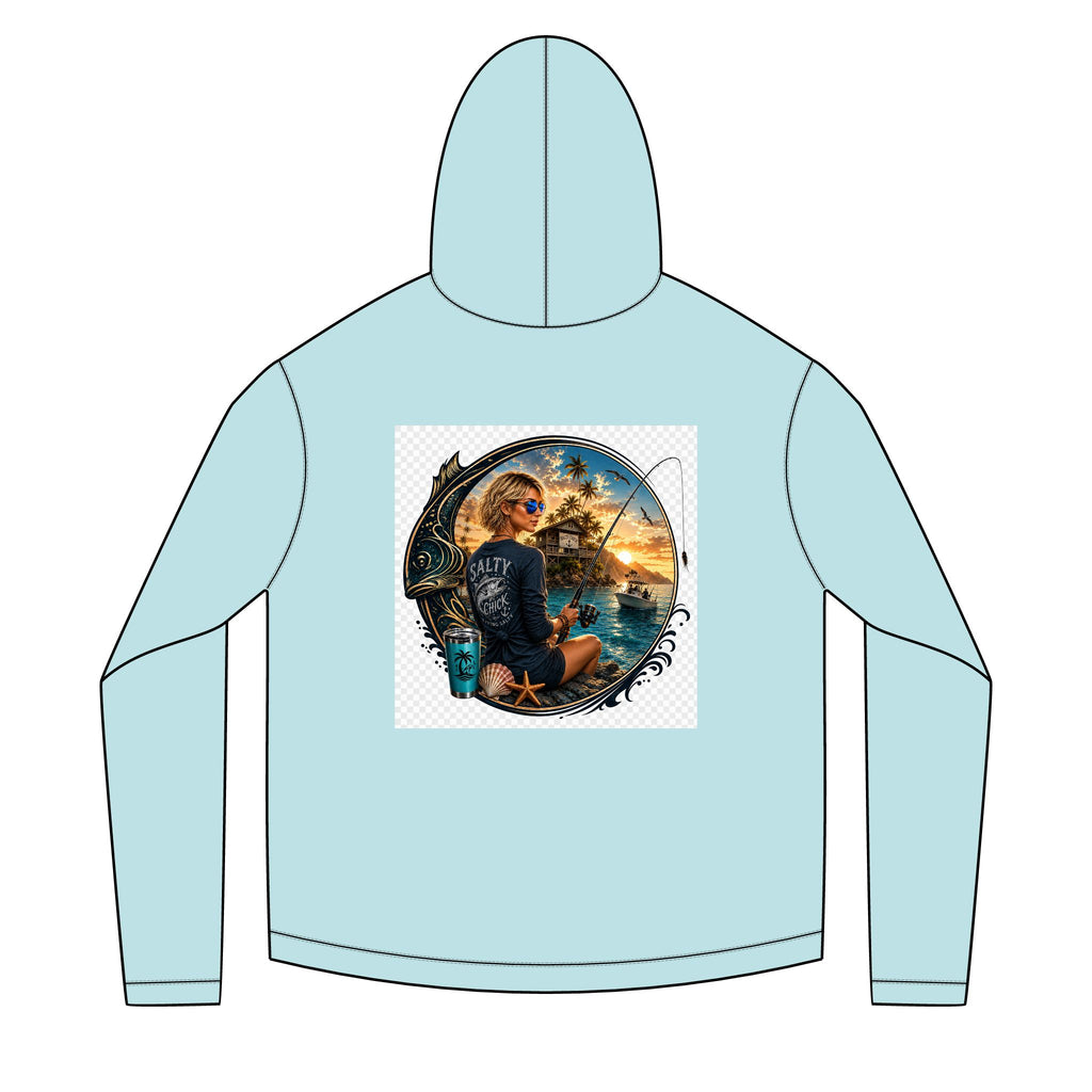 Salty Chick Blonde Angler Long Sleeve Solar Hoodie – Fishing
