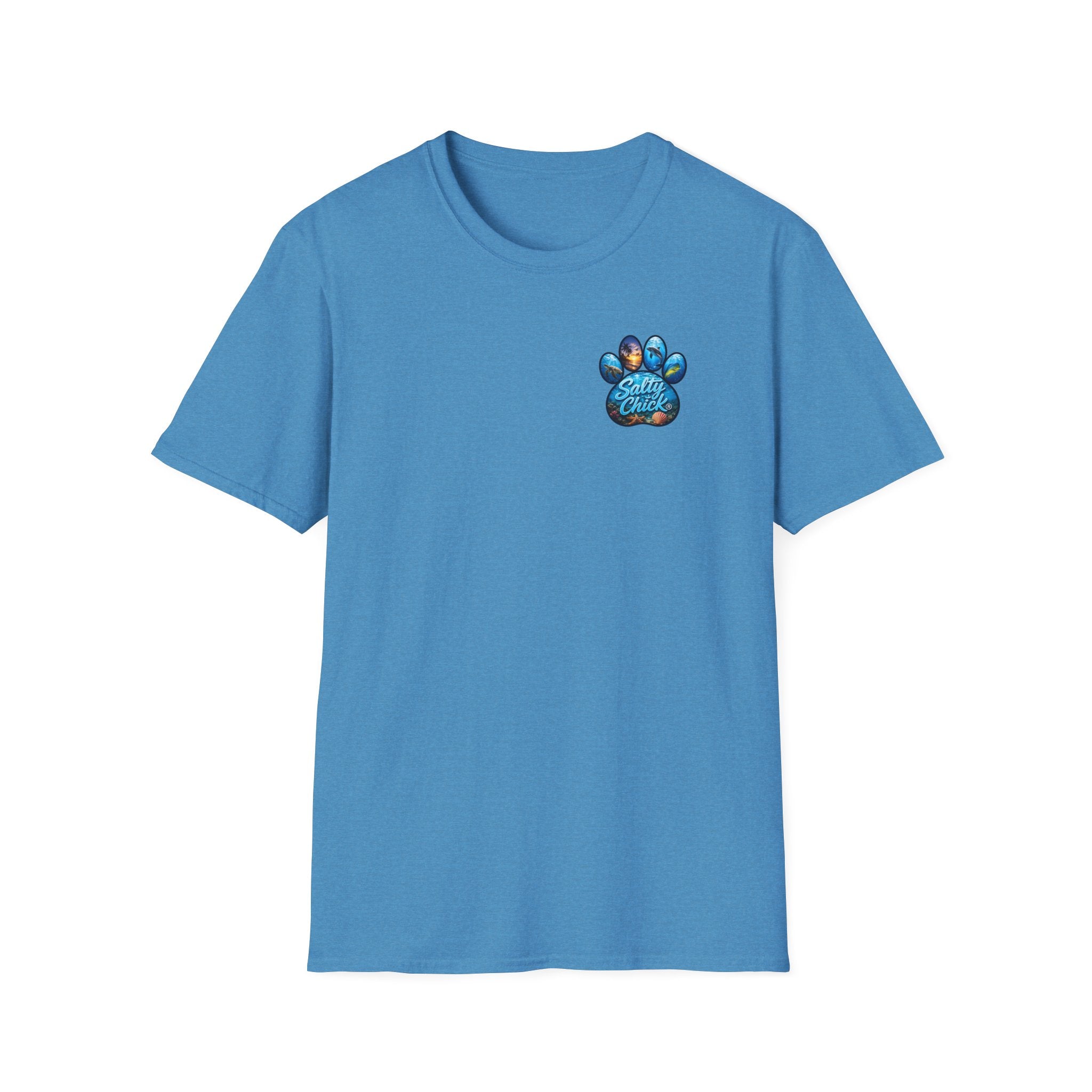 Salty Chick Paws & Waves Cotton Tee – Coastal Life