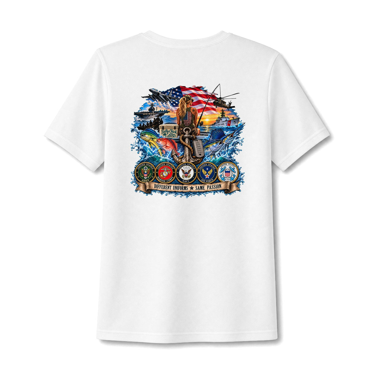 Women's PosiCharge RacerMesh Military Services V-Neck Tee