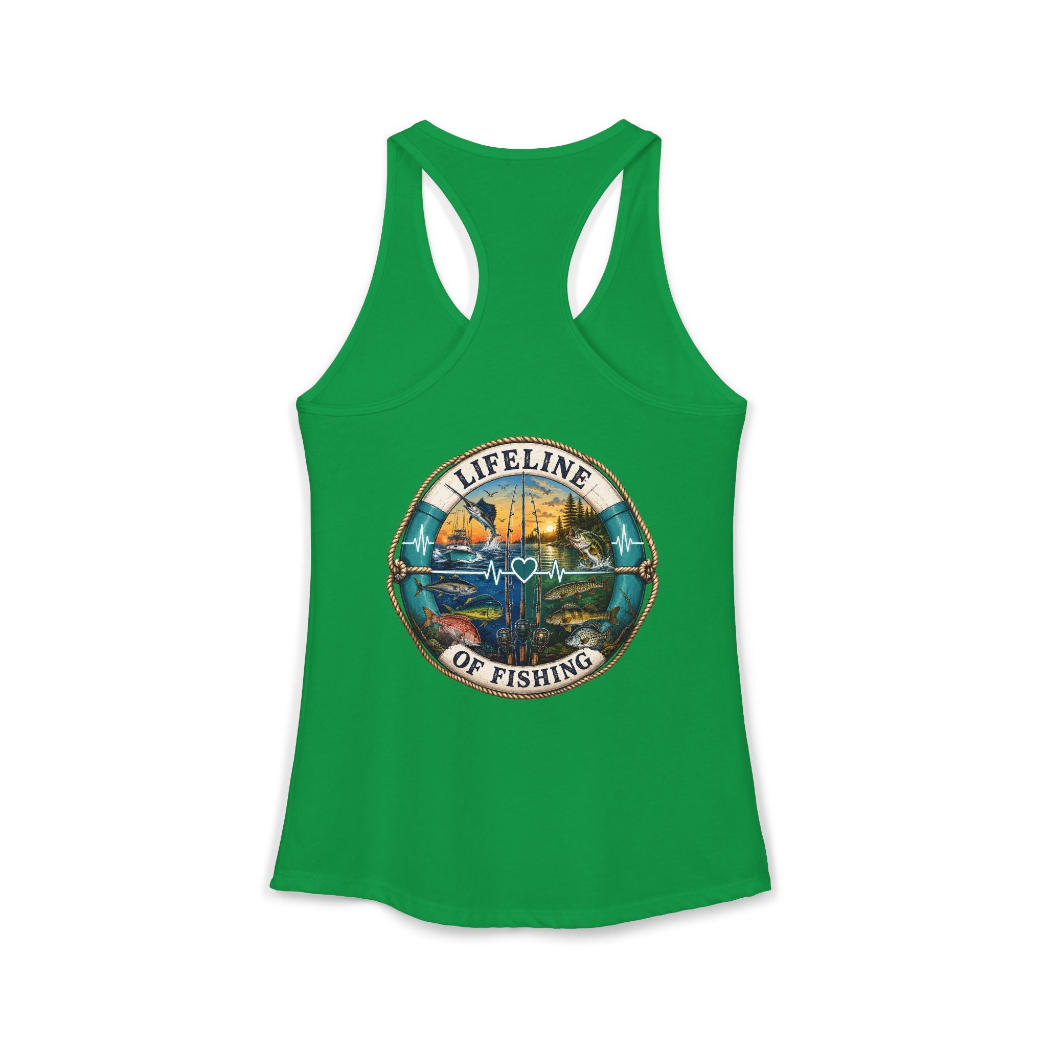 Performance Racerback Tank-Lifeline of fishing