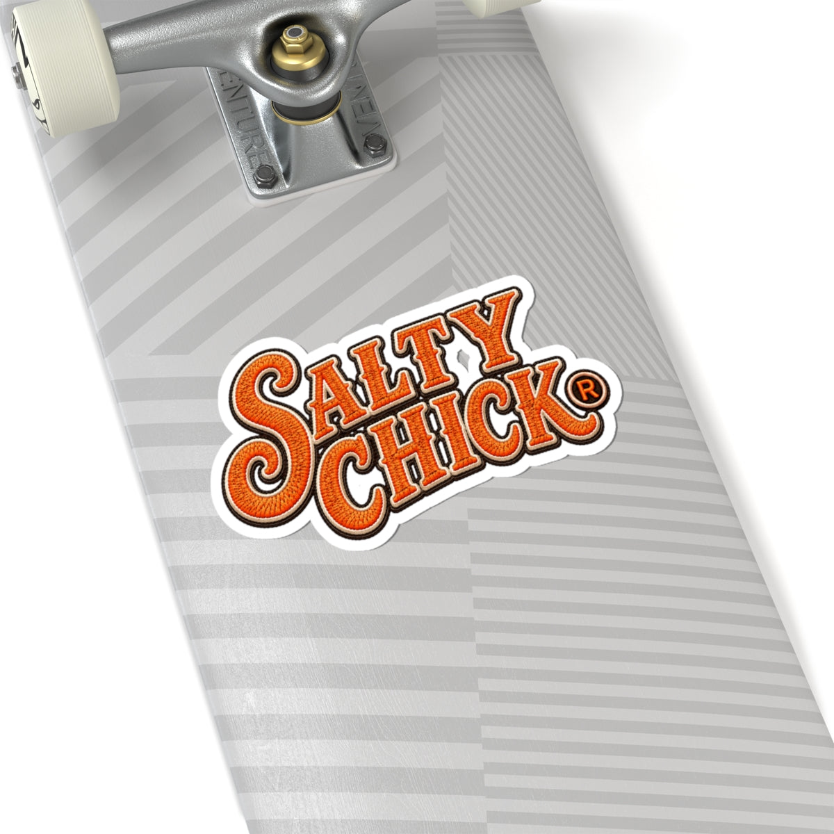Salty Chick Orange Lettering Kiss-Cut Vinyl Sticker
