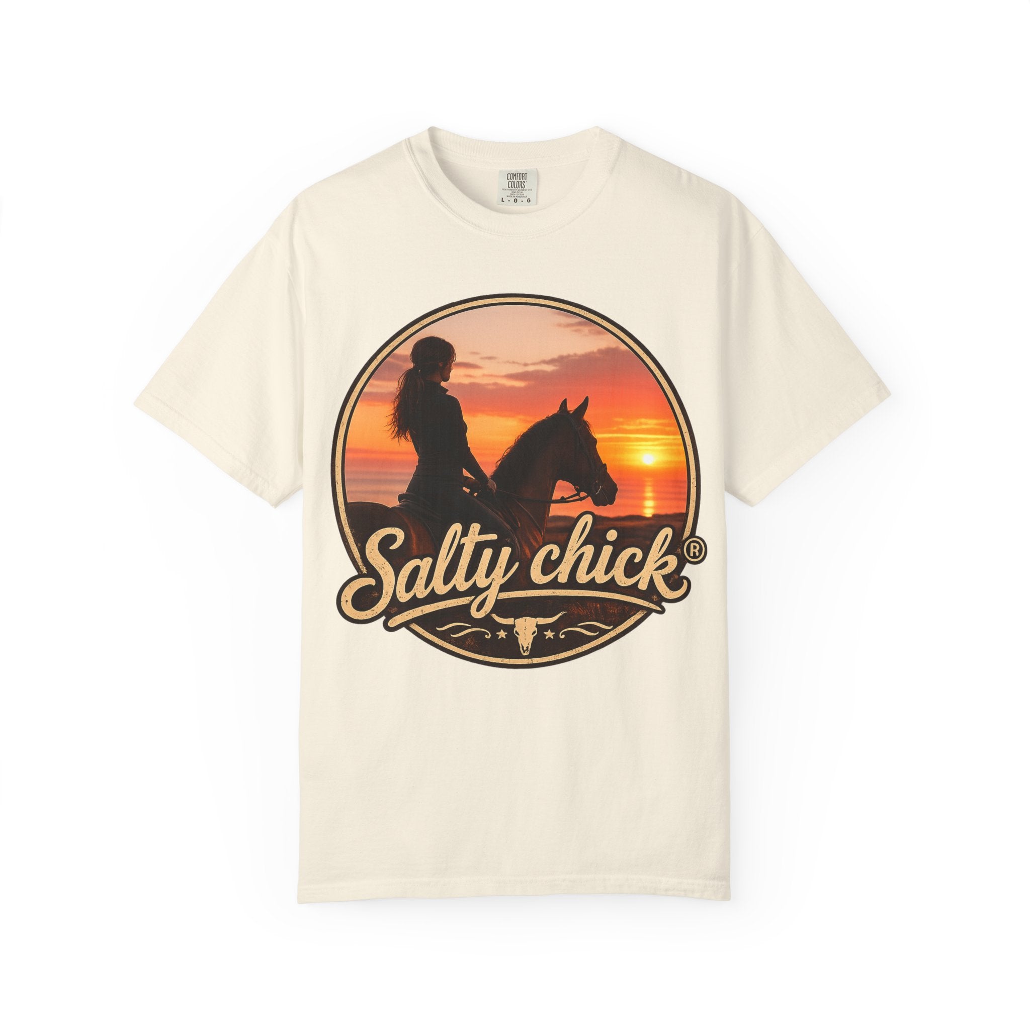 Salty Chick Sunset Ride Garment-Dyed Cotton Tee – Coastal Life