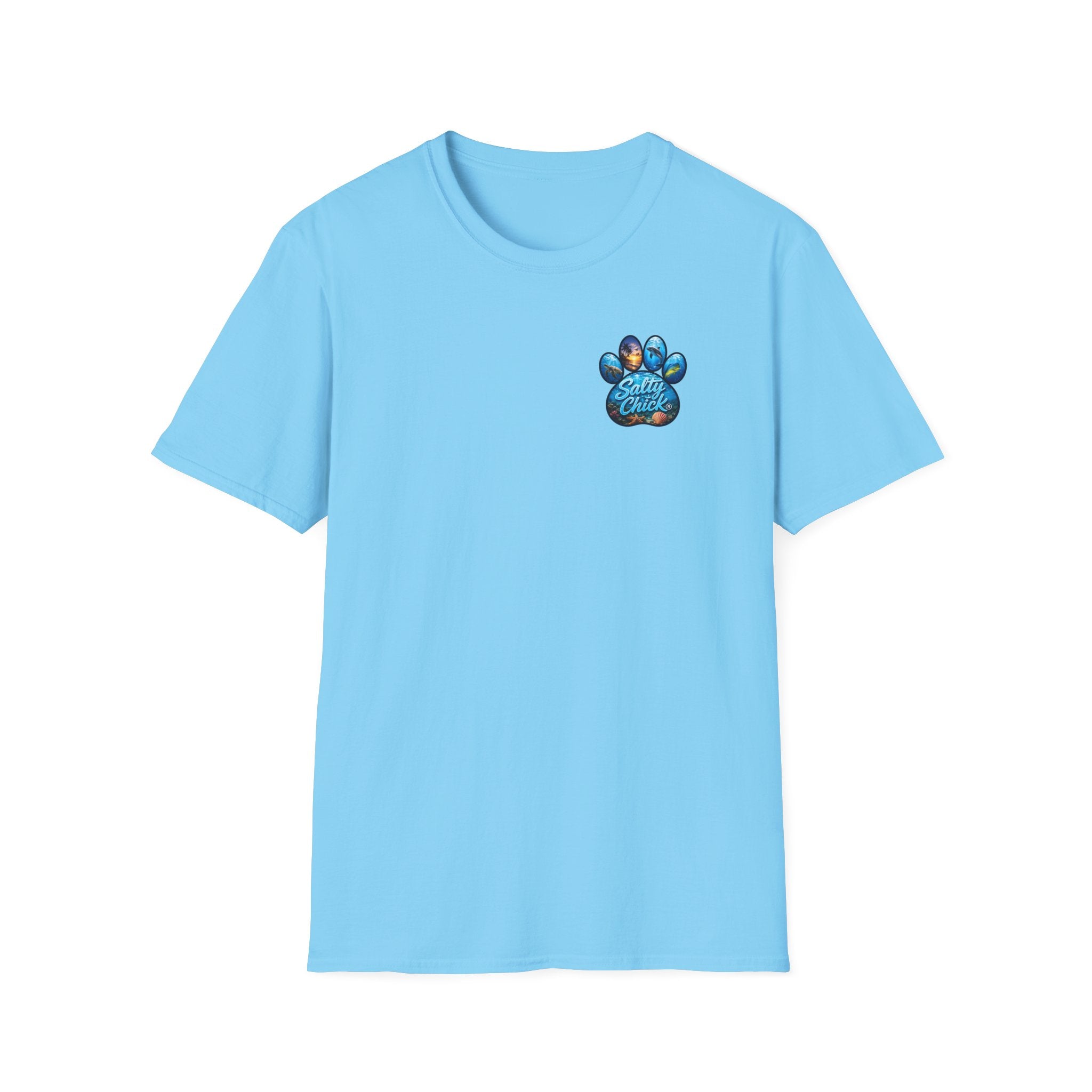 Salty Chick Paws & Waves Cotton Tee – Coastal Life
