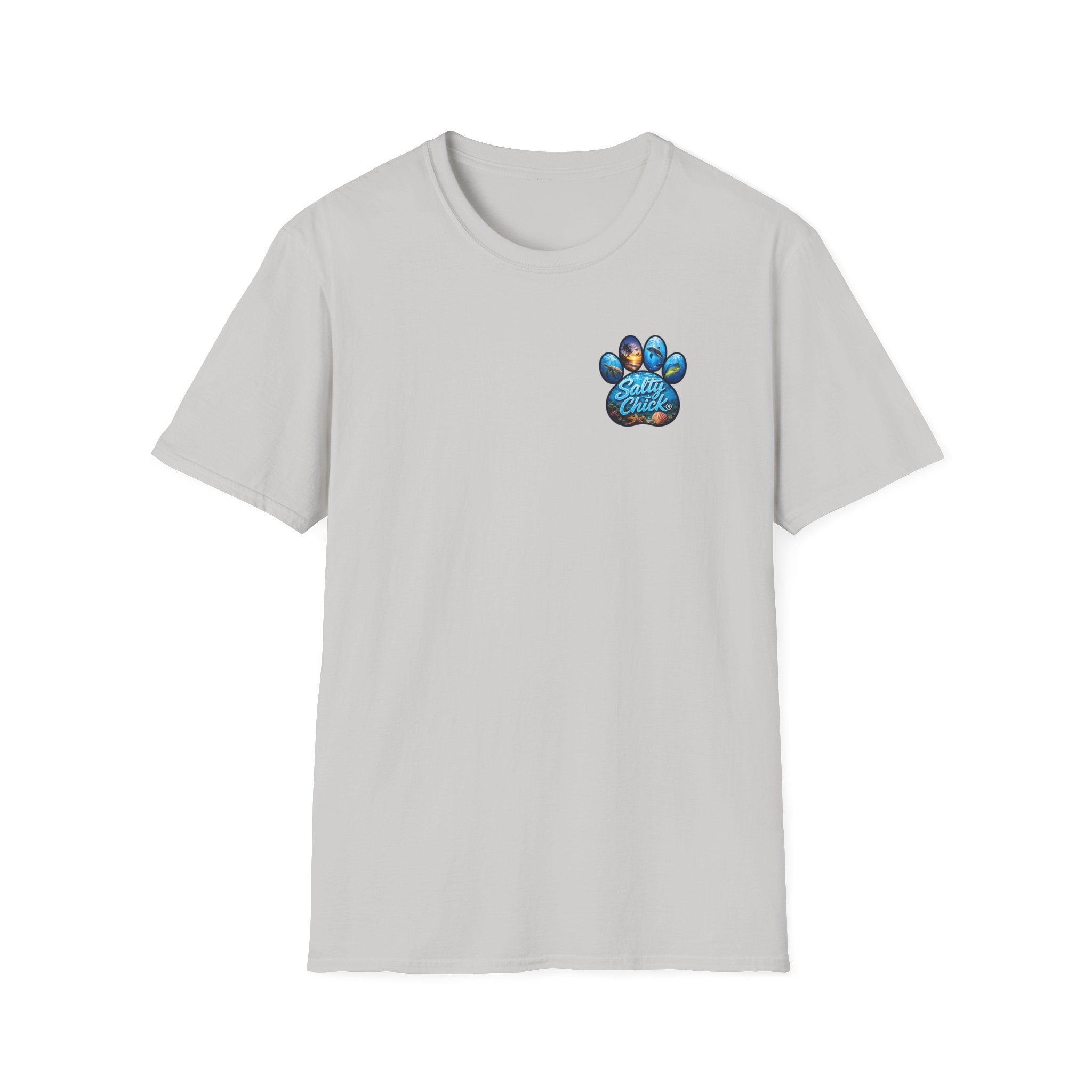 Salty Chick Paws & Waves Cotton Tee – Coastal Life