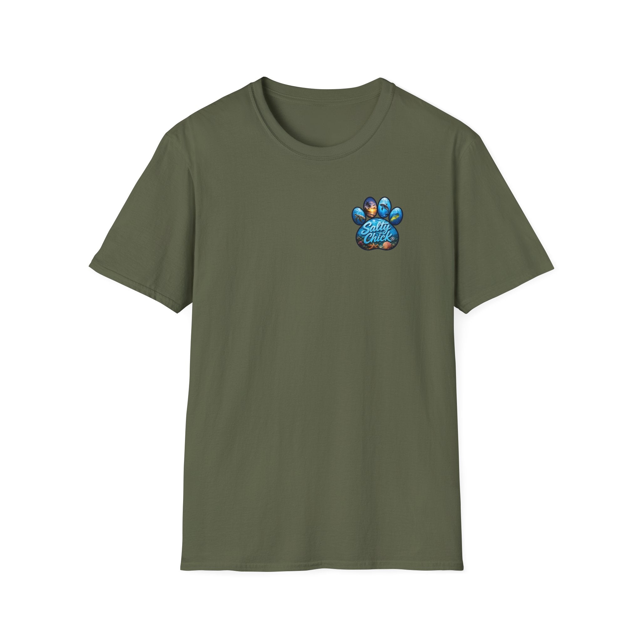 Salty Chick Paws & Waves Cotton Tee – Coastal Life