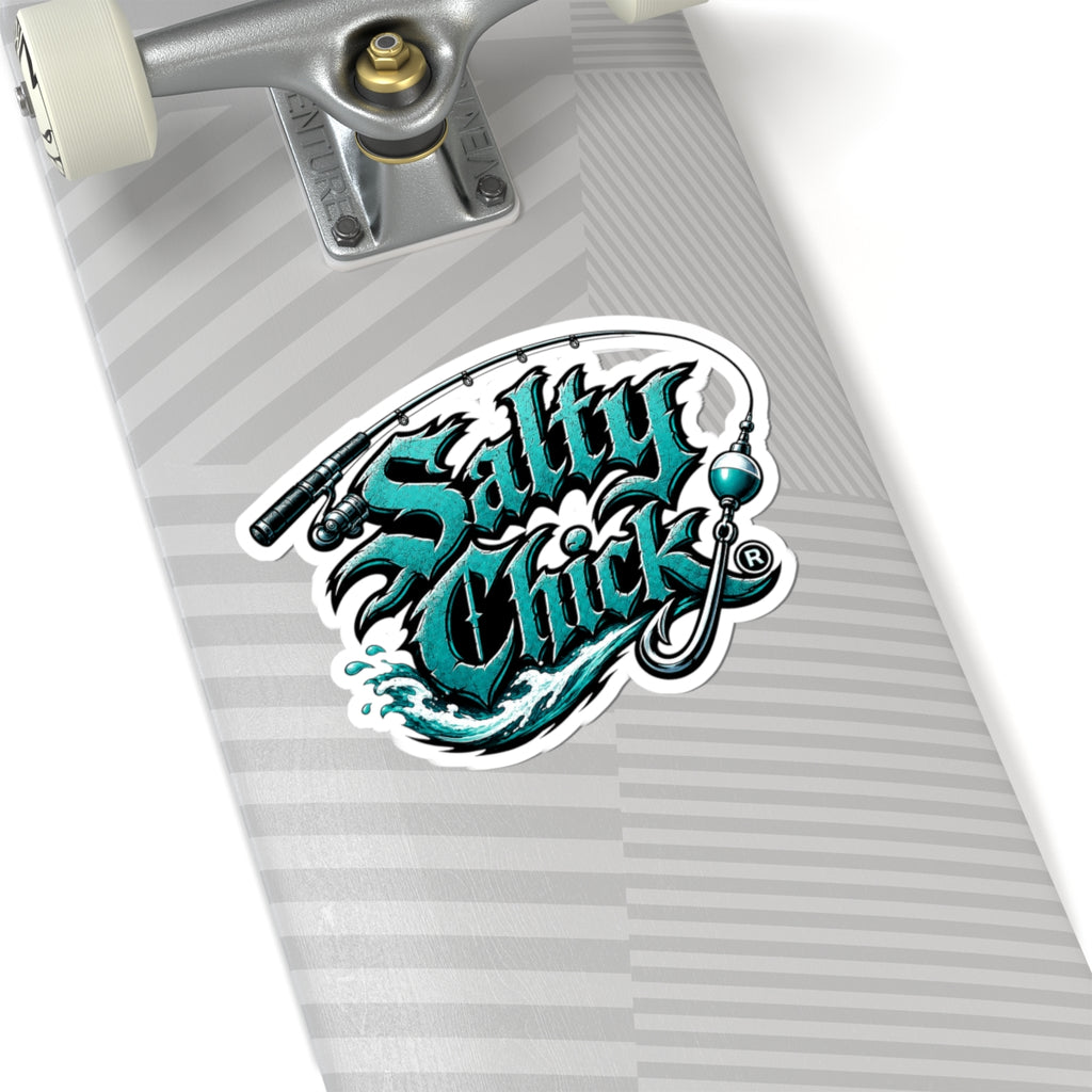 Salty Chick Fishing Rod Kiss-Cut Vinyl Sticker