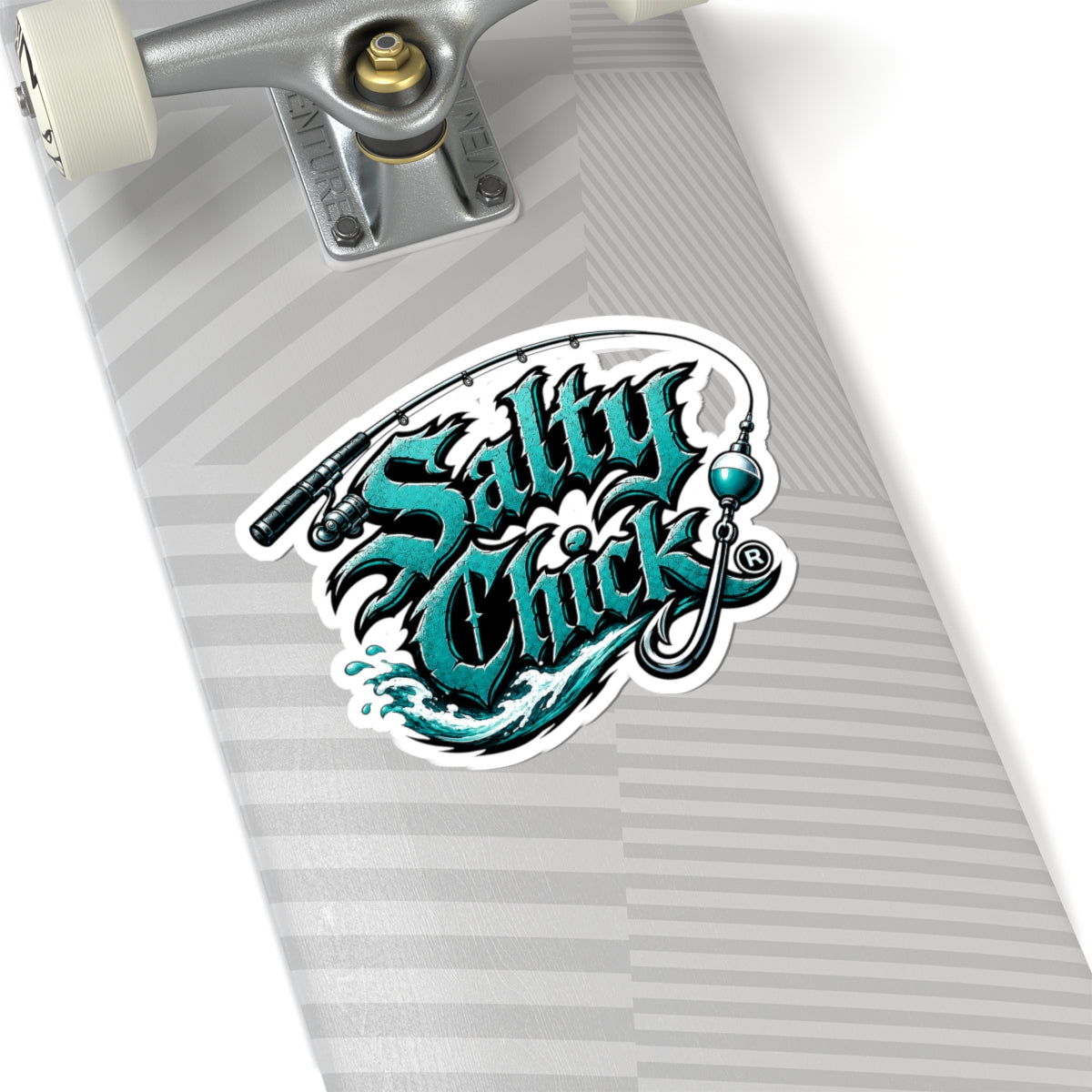 Salty Chick Fishing Logo Kiss-Cut Vinyl Sticker