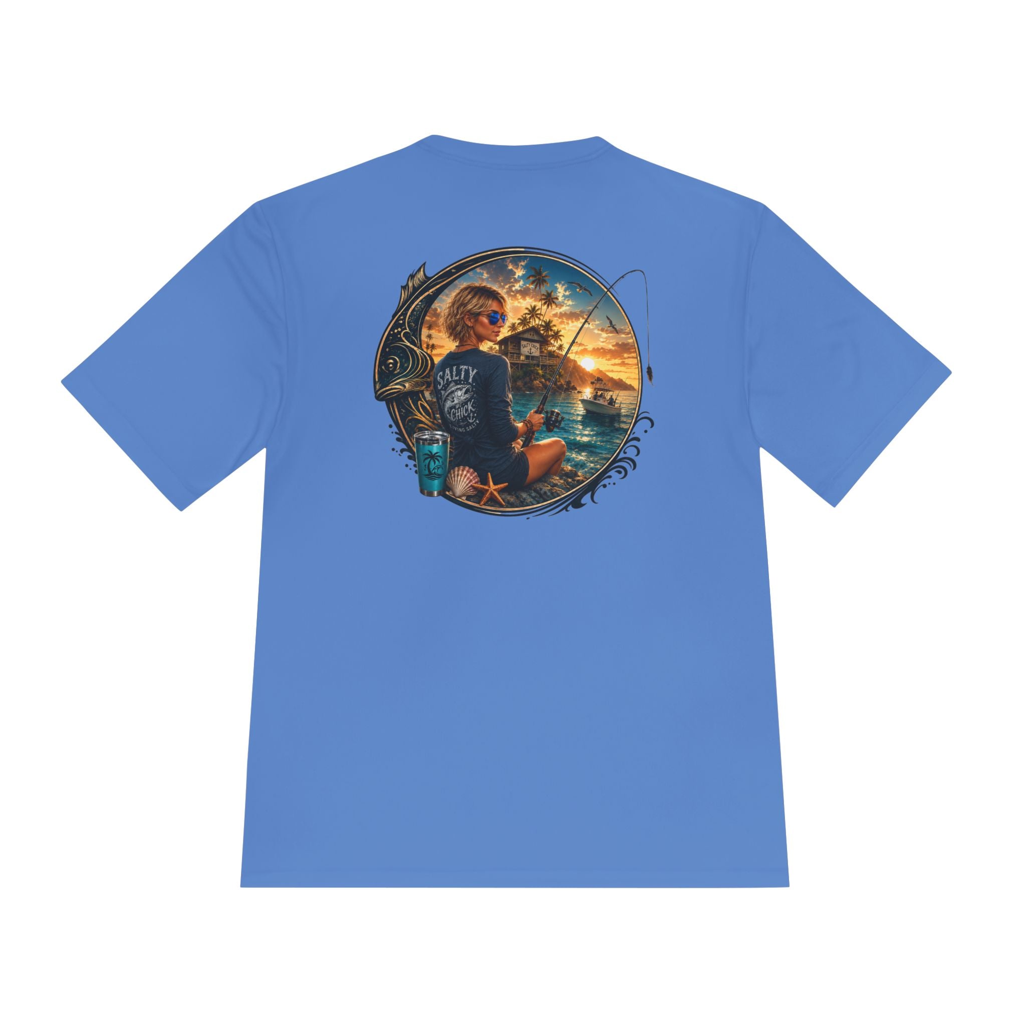 Salty Chick Hooked Moisture Wicking Tee – Fishing