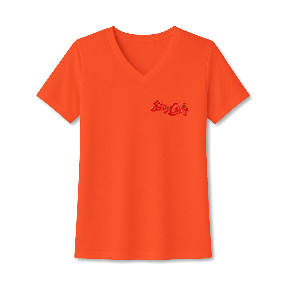 Dog Lake Sunset V-Neck Tee — Choc Lab