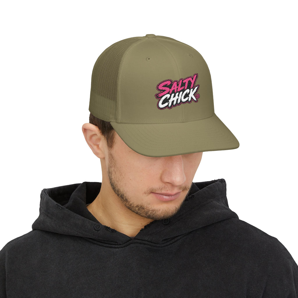 Salty Chick Embroidered Trucker Snapback Hat
