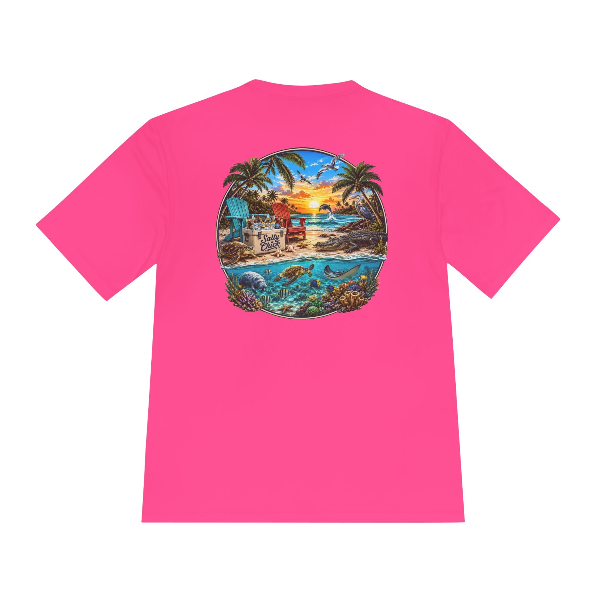 Salty Chick Sea Life Performance Tee – Coastal Life
