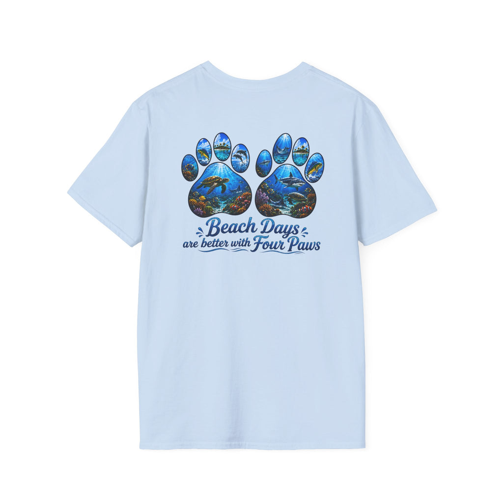 Salty Chick Paws & Waves Cotton Tee – Coastal Life