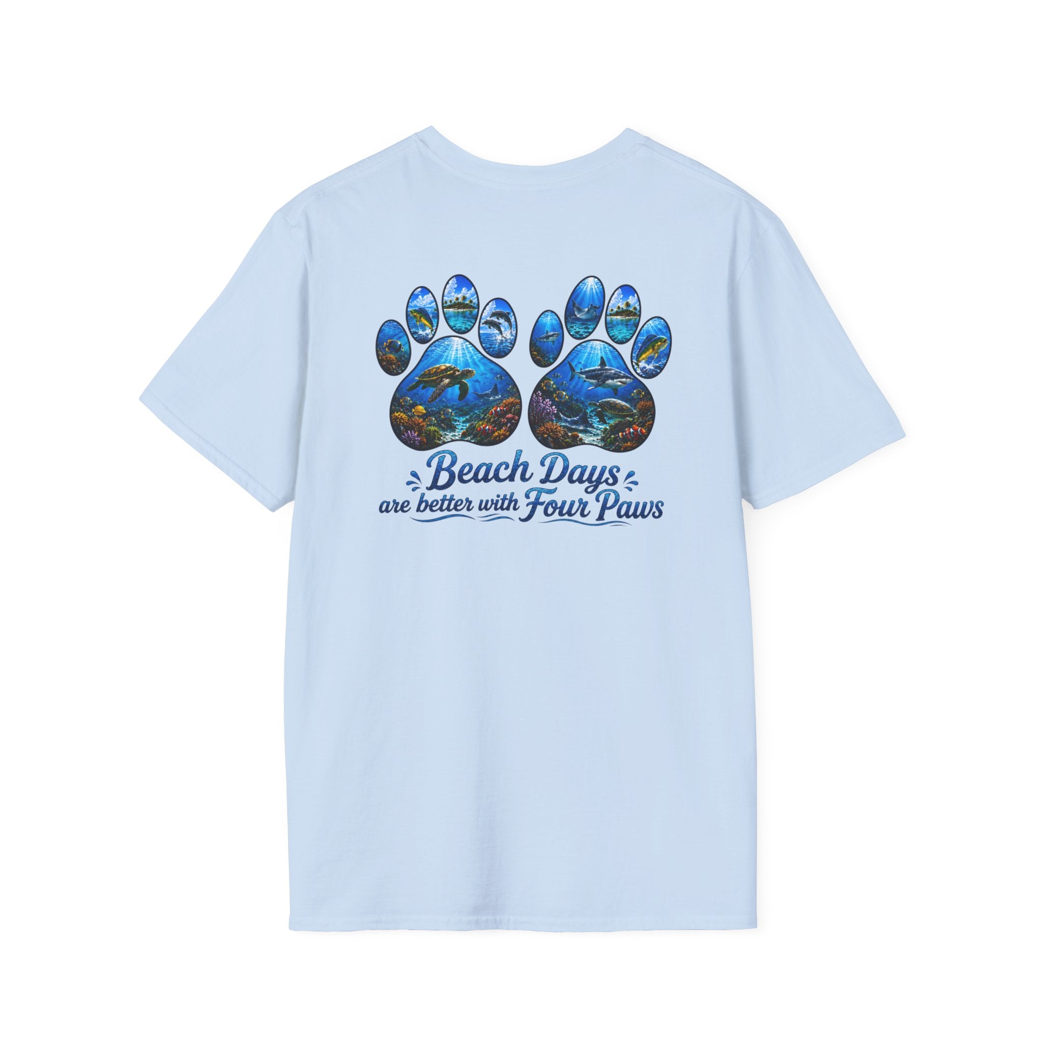 Salty Chick Paws & Waves Cotton Tee – Coastal Life