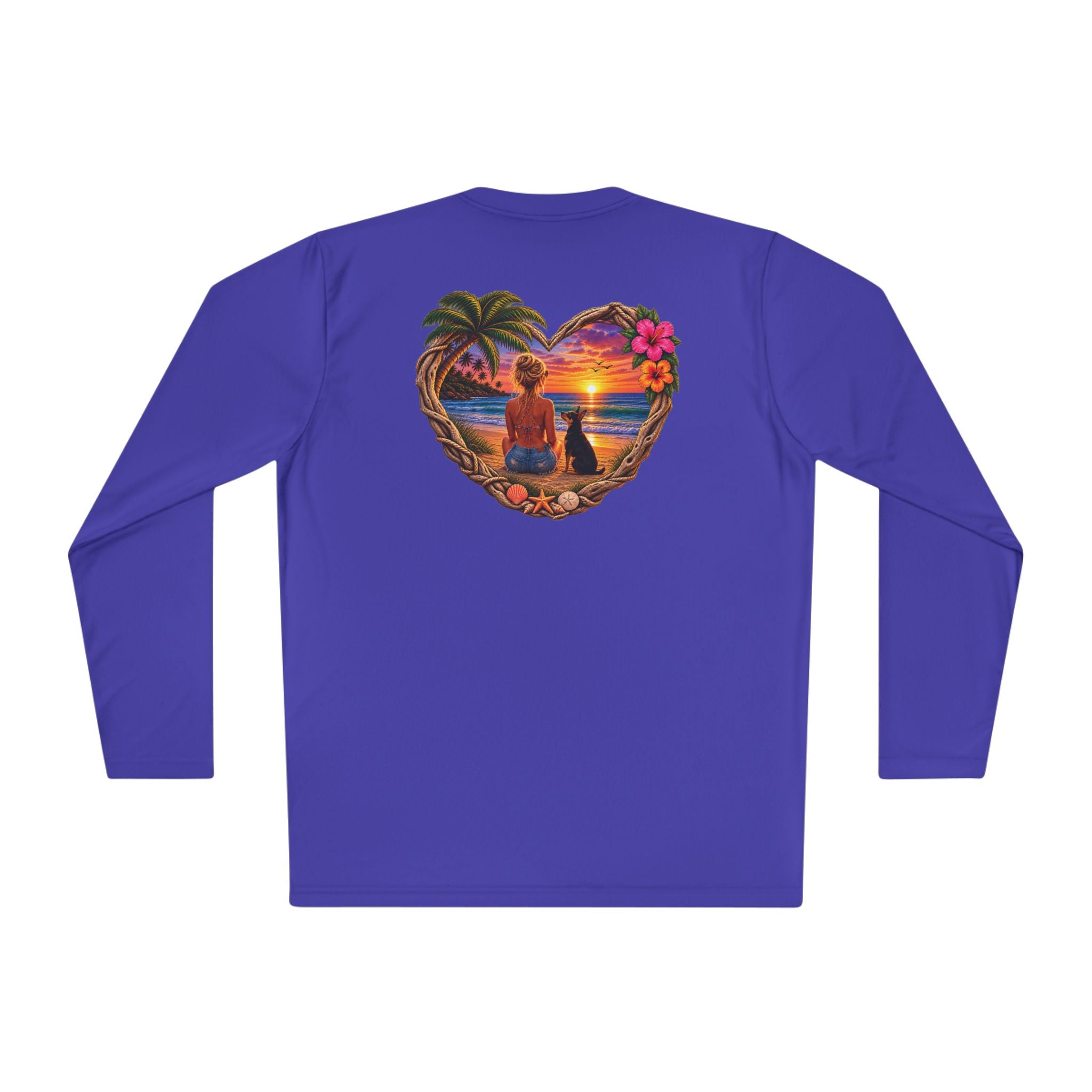 Female with tripod dog Moisture Wicking Long Sleeve