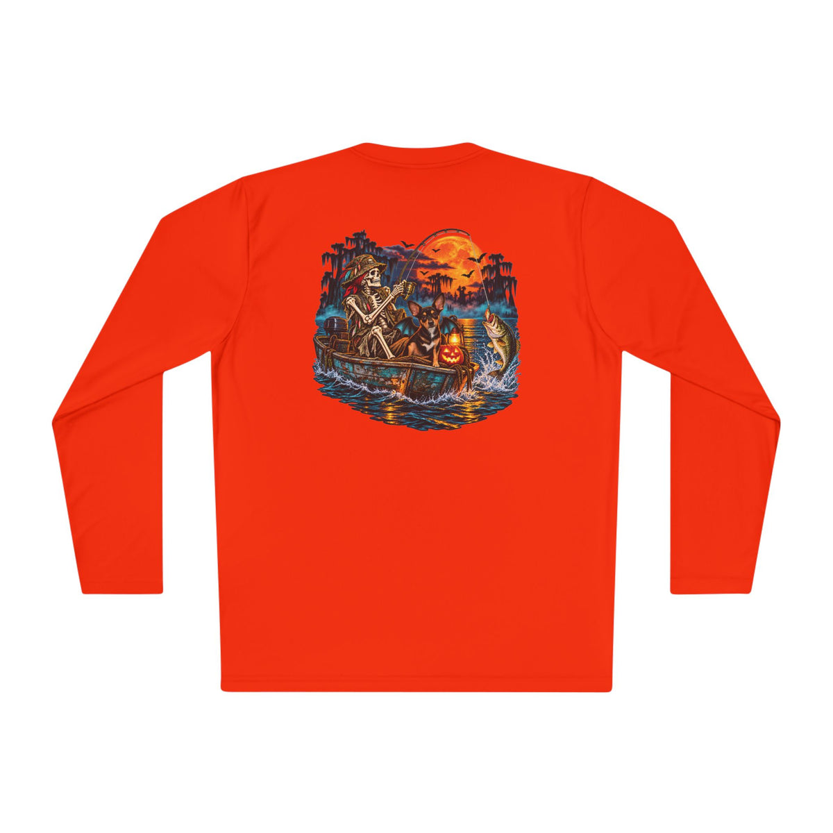 Haunted Waters Fishing Shirt – Skeleton Angler & Dog