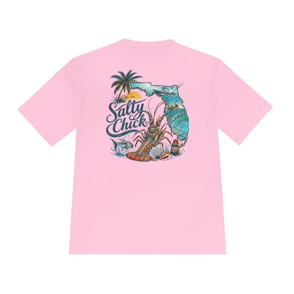 Salty Chick Lobster Life Moisture Wicking Tee – Fishing