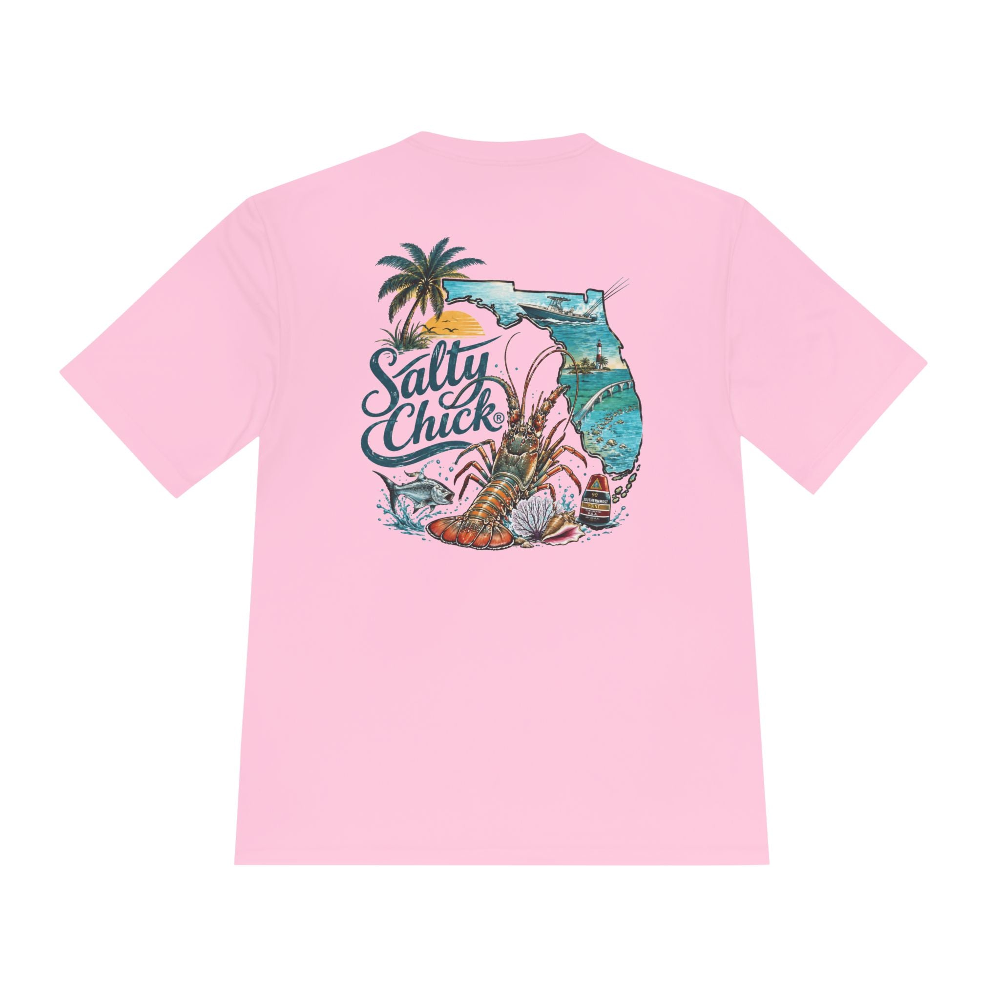 Salty Chick Lobster Life Moisture Wicking Tee – Fishing