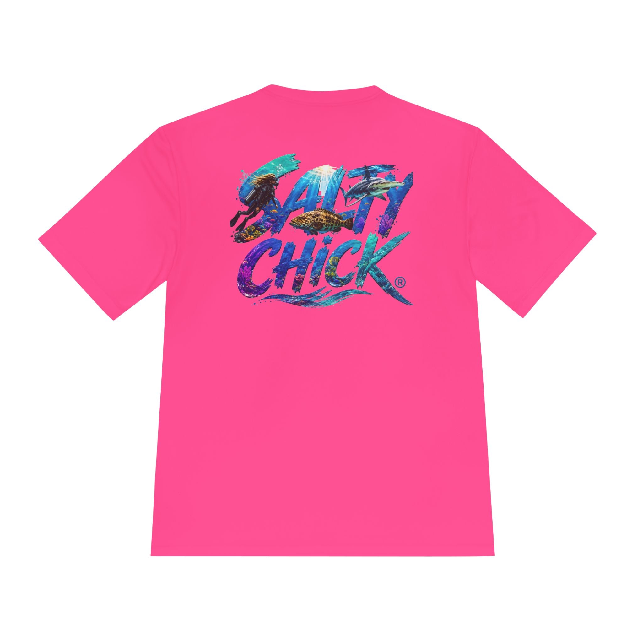 Salty Chick Dive Deep Performance Tee – Coastal Life