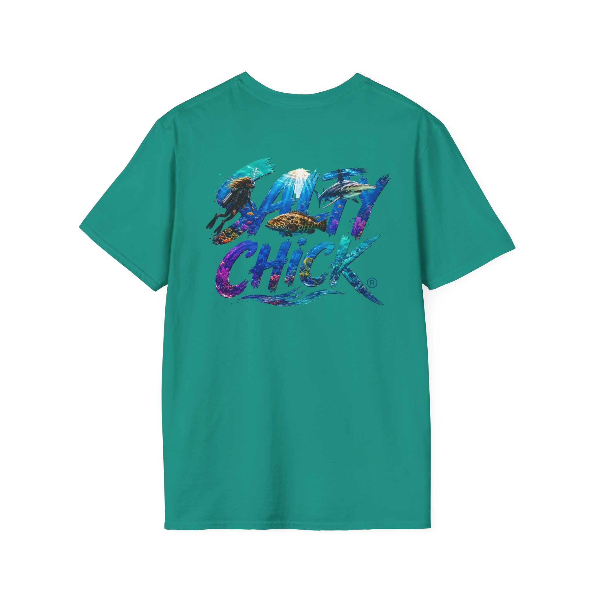 Salty Chick Diver Down Cotton Tee – Coastal Life