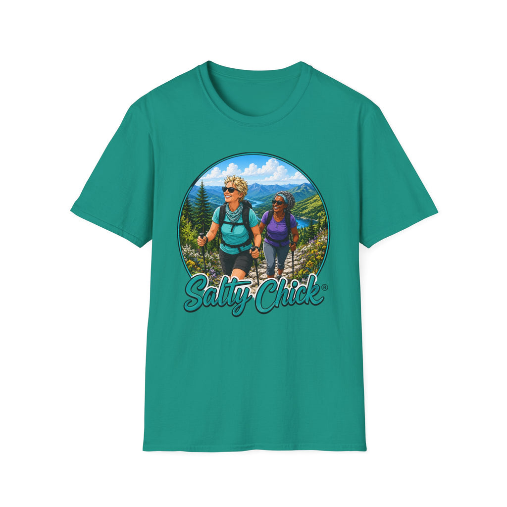 Salty Chick Summit Seeker Cotton Tee – Mountain Biking & Trails