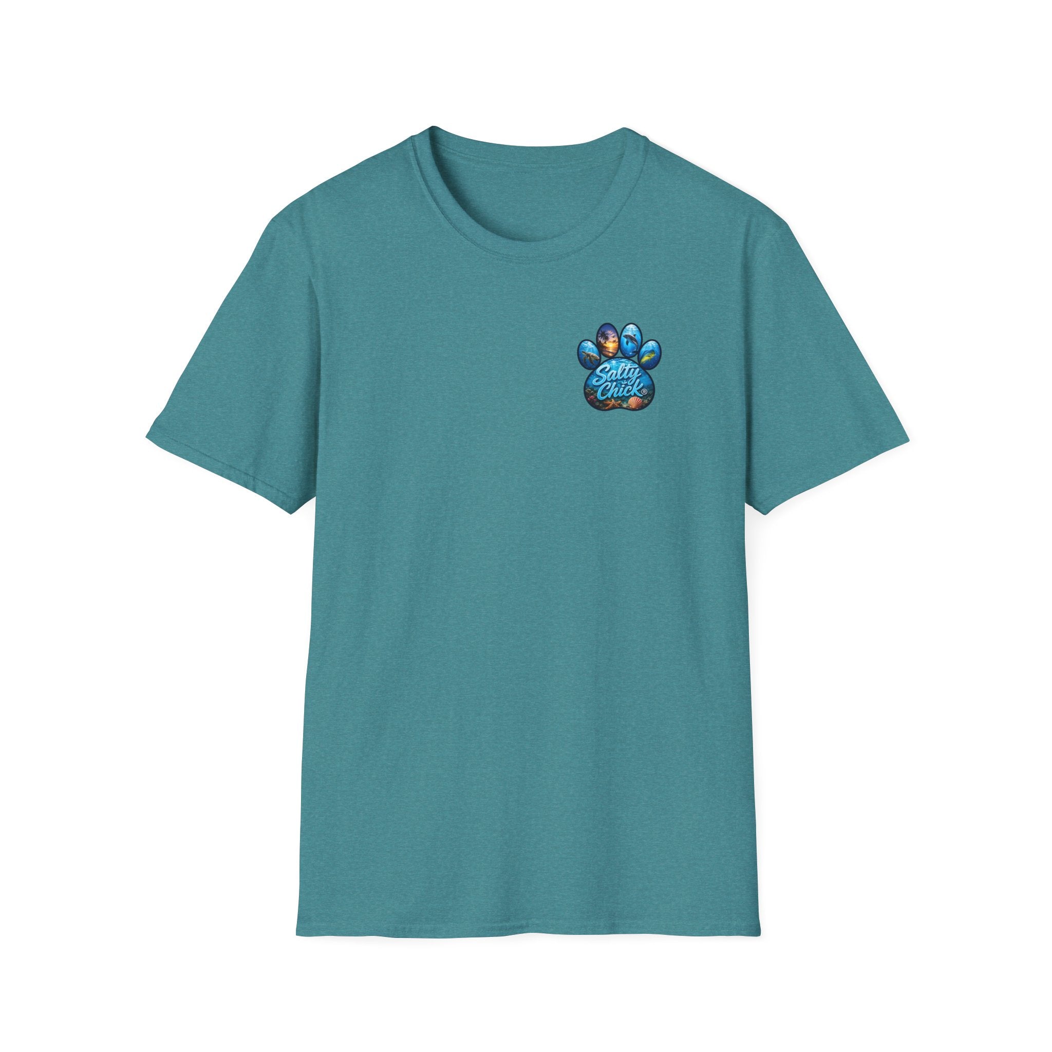 Salty Chick Paws & Waves Cotton Tee – Coastal Life