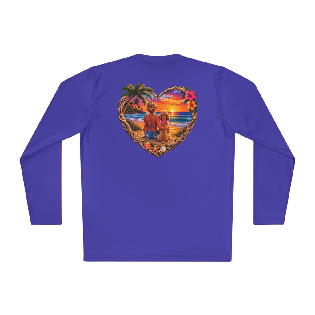 Female with Poodle Moisture Wicking Long Sleeve