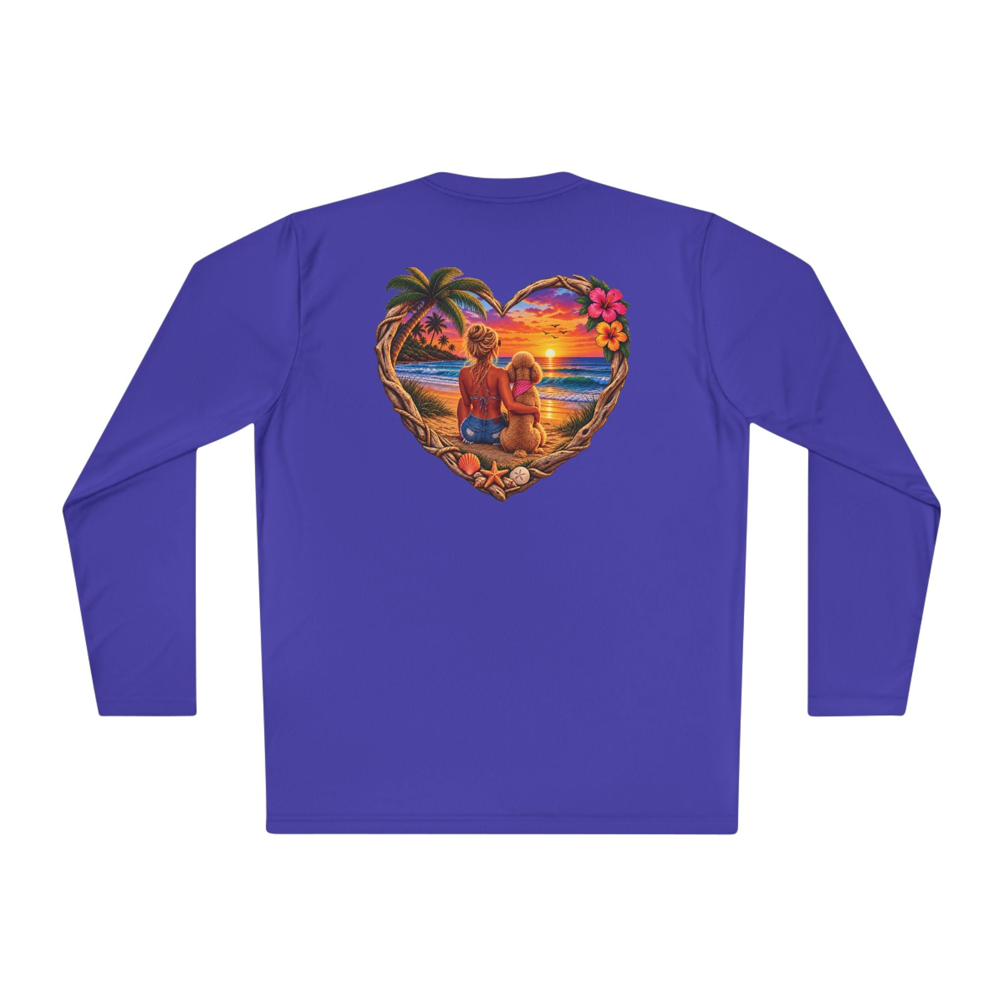 Female with Poodle Moisture Wicking Long Sleeve