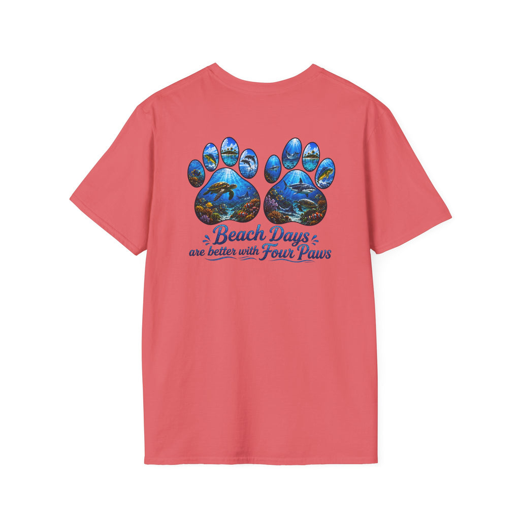 Salty Chick Paws & Waves Cotton Tee – Coastal Life