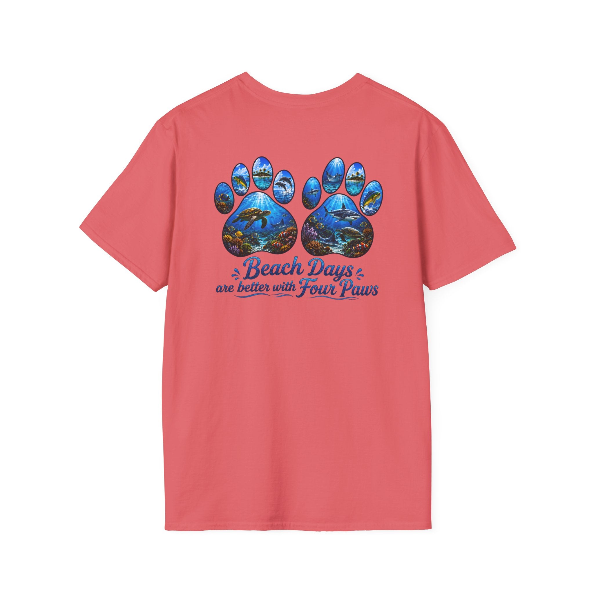 Salty Chick Paws & Waves Cotton Tee – Coastal Life