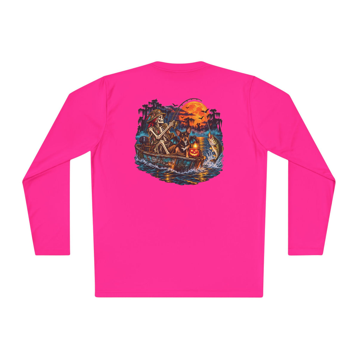 Haunted Waters Fishing Shirt – Skeleton Angler & Dog