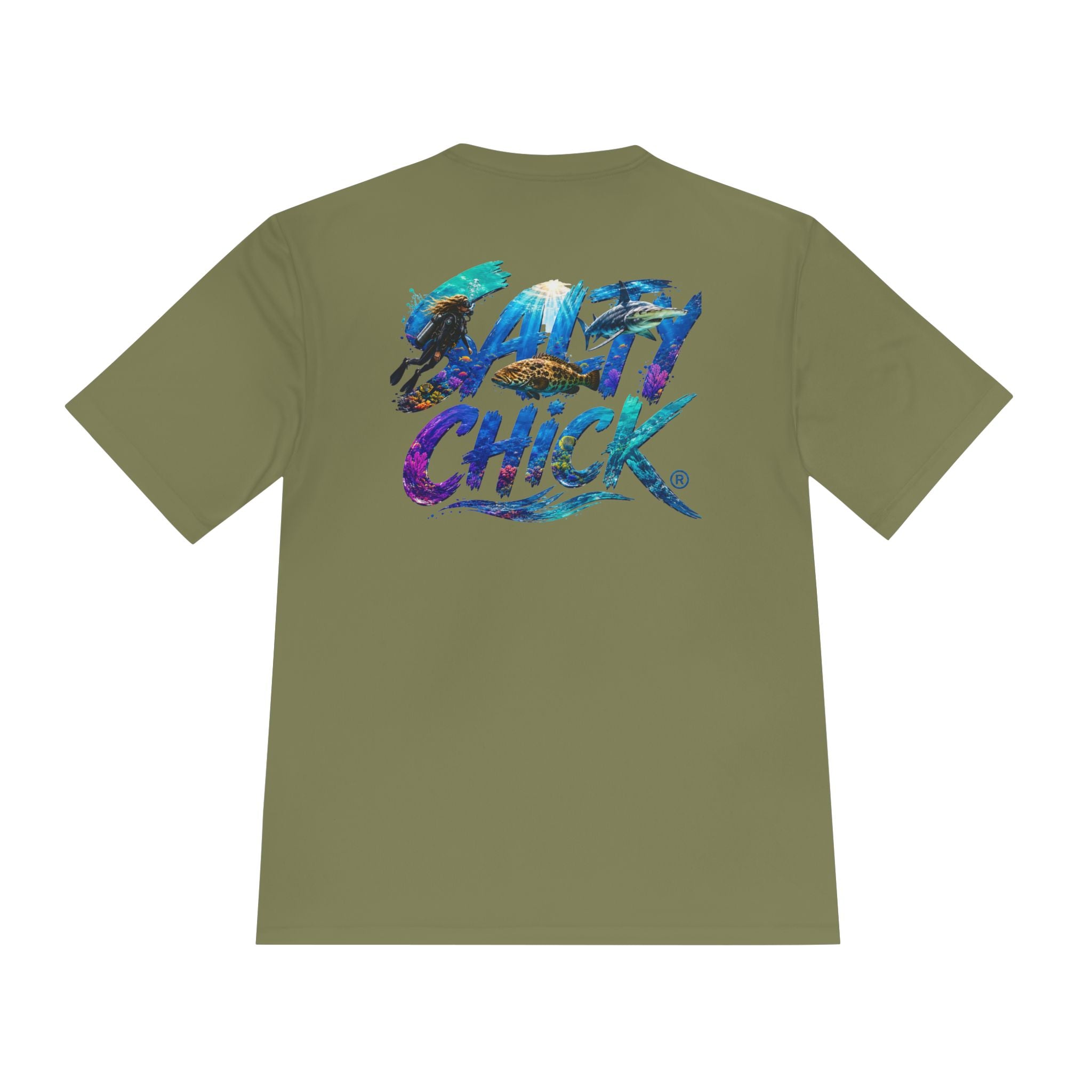Salty Chick Dive Deep Performance Tee – Coastal Life