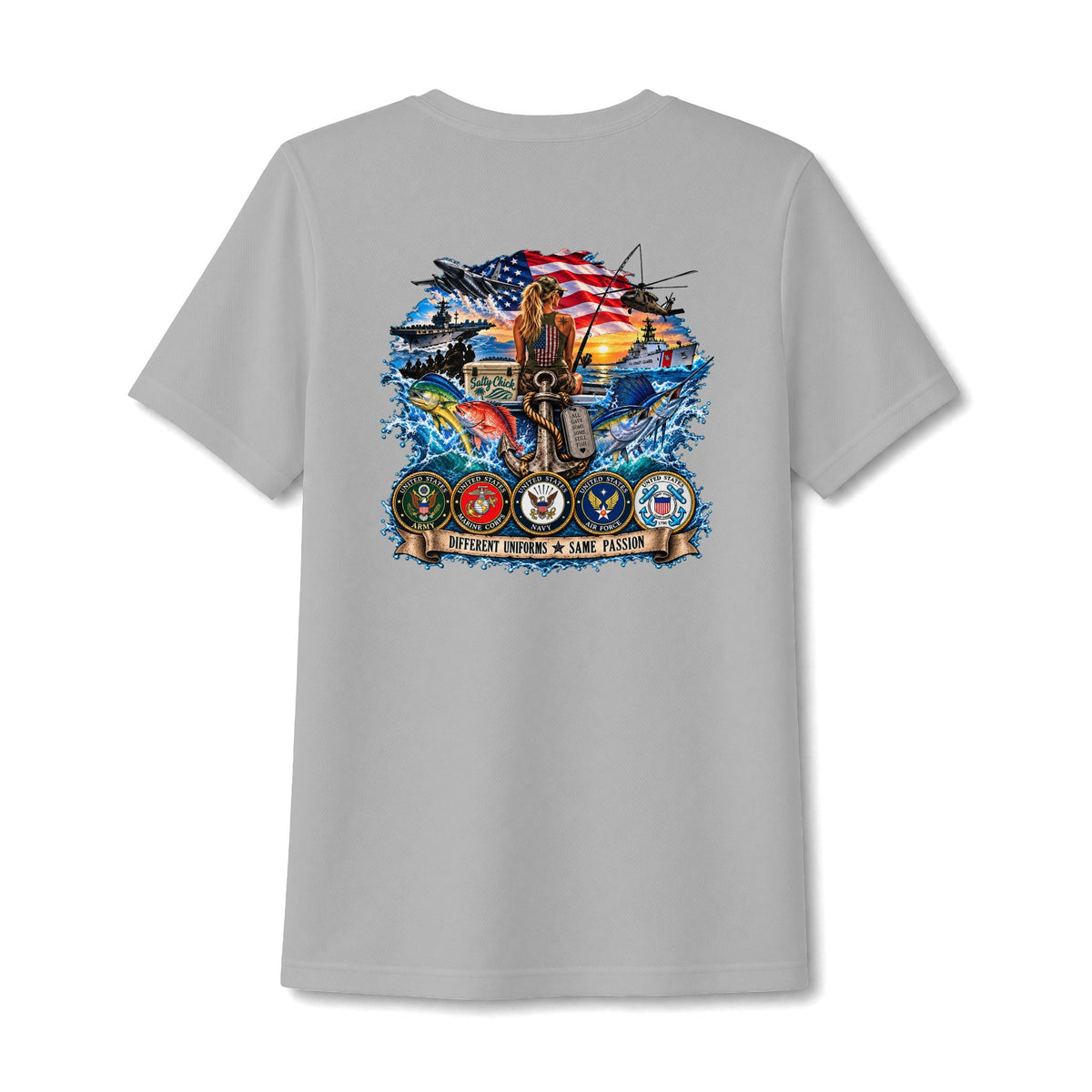 Women's PosiCharge RacerMesh Military Services V-Neck Tee