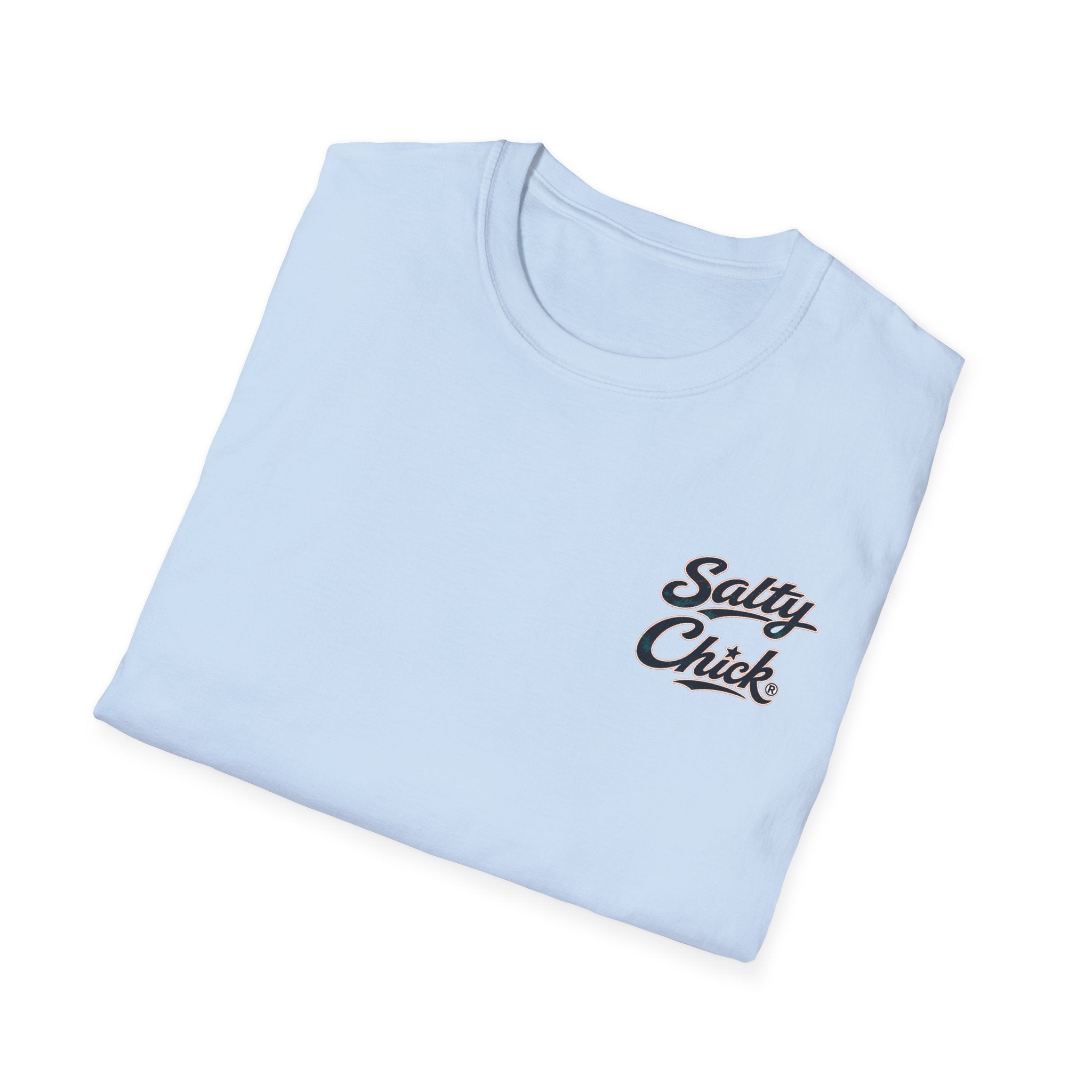 Salty Chick Beach Scene Cotton Tee – Coastal Life