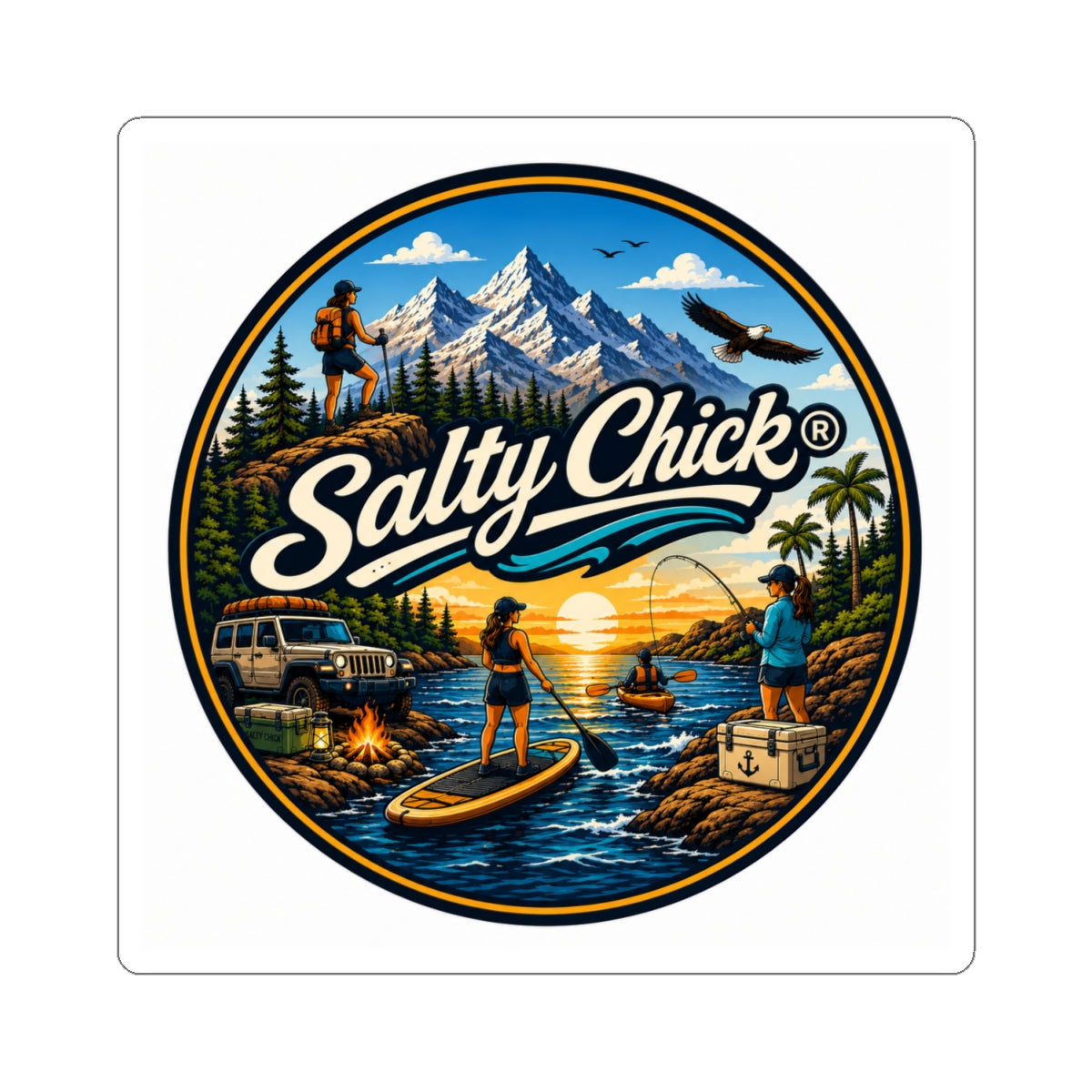 Salty Chick Universal Logo Kiss-Cut Vinyl Sticker