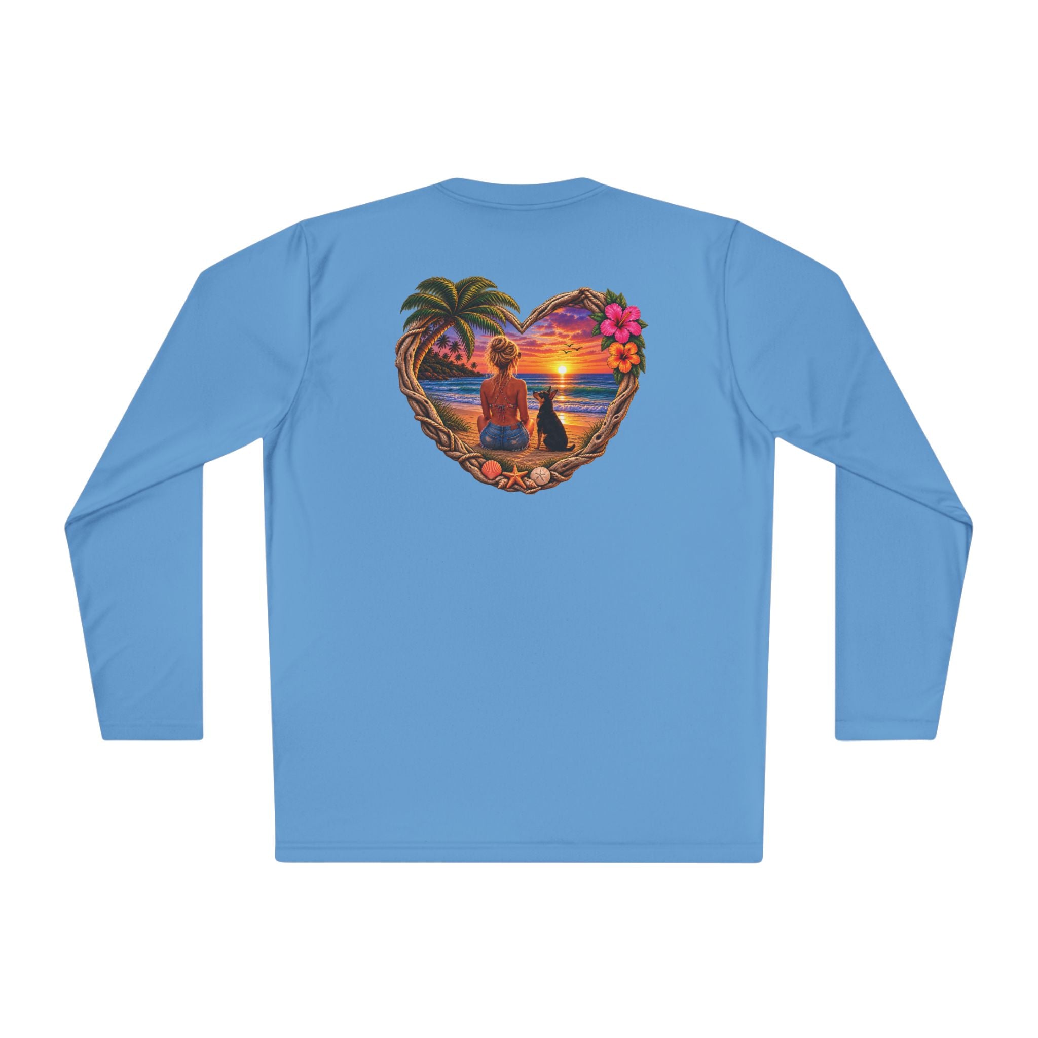 Female with tripod dog Moisture Wicking Long Sleeve