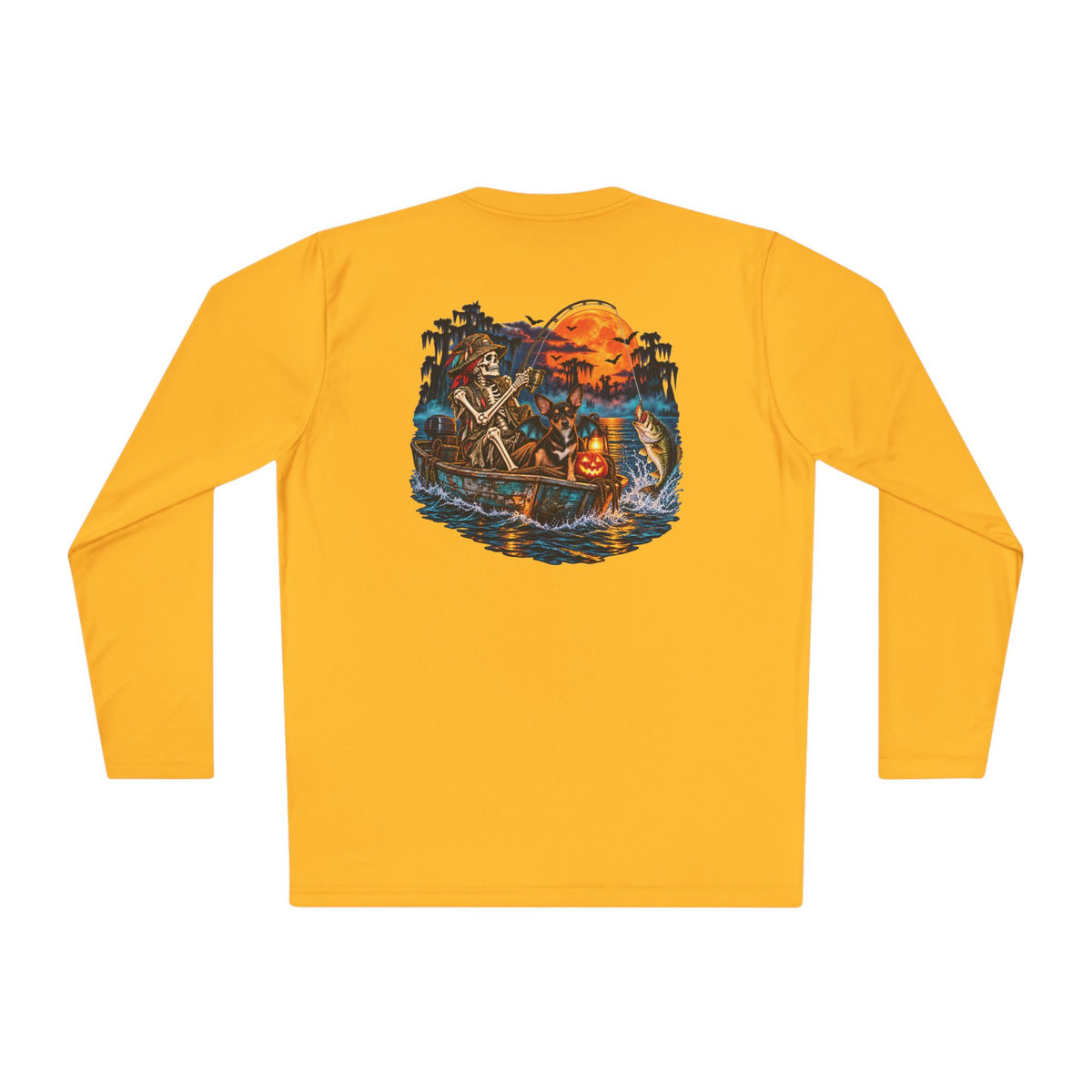 Haunted Waters Fishing Shirt – Skeleton Angler & Dog