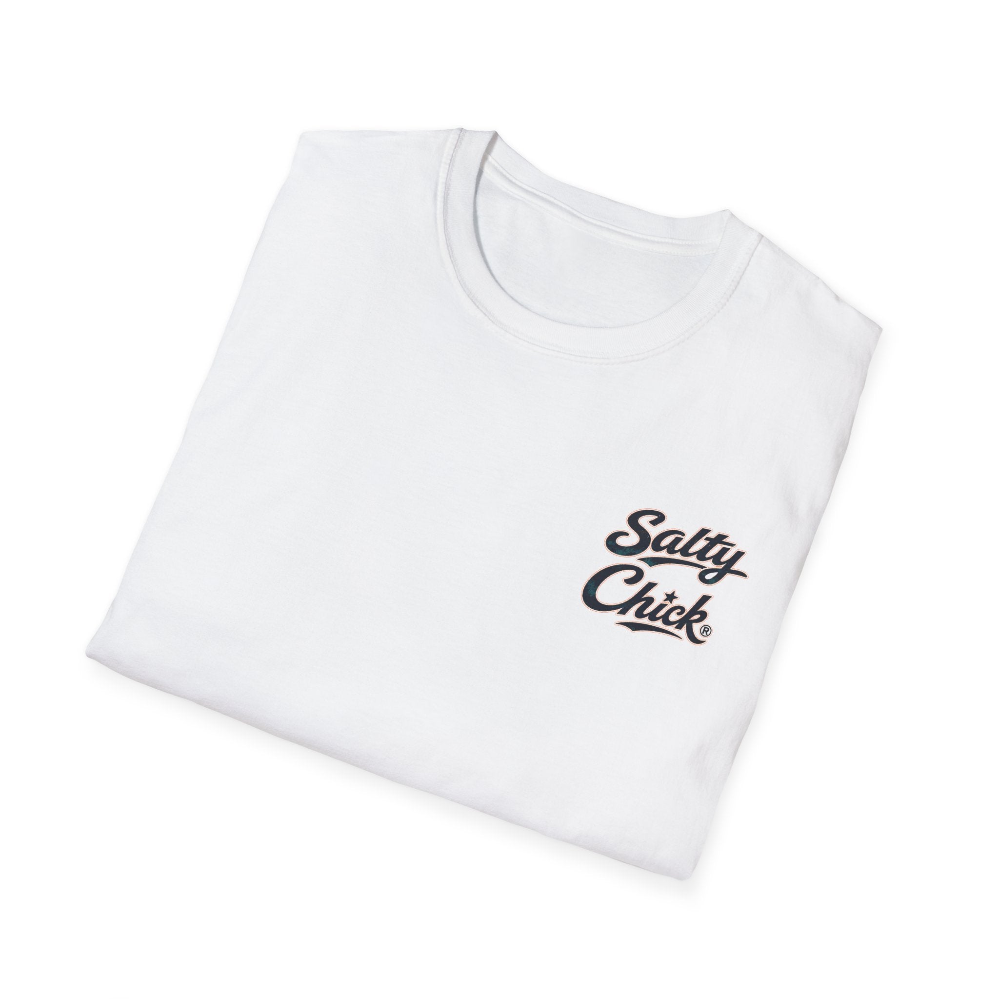 Salty Chick Beach Scene Cotton Tee – Coastal Life